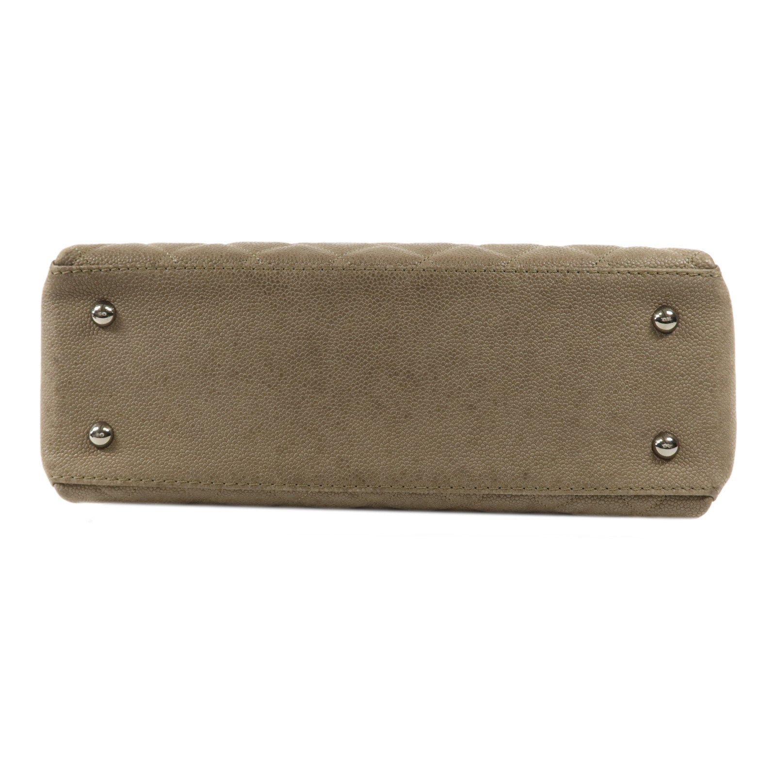 CHANEL 牛皮皮革Shoulder Bag銀扣肩背袋