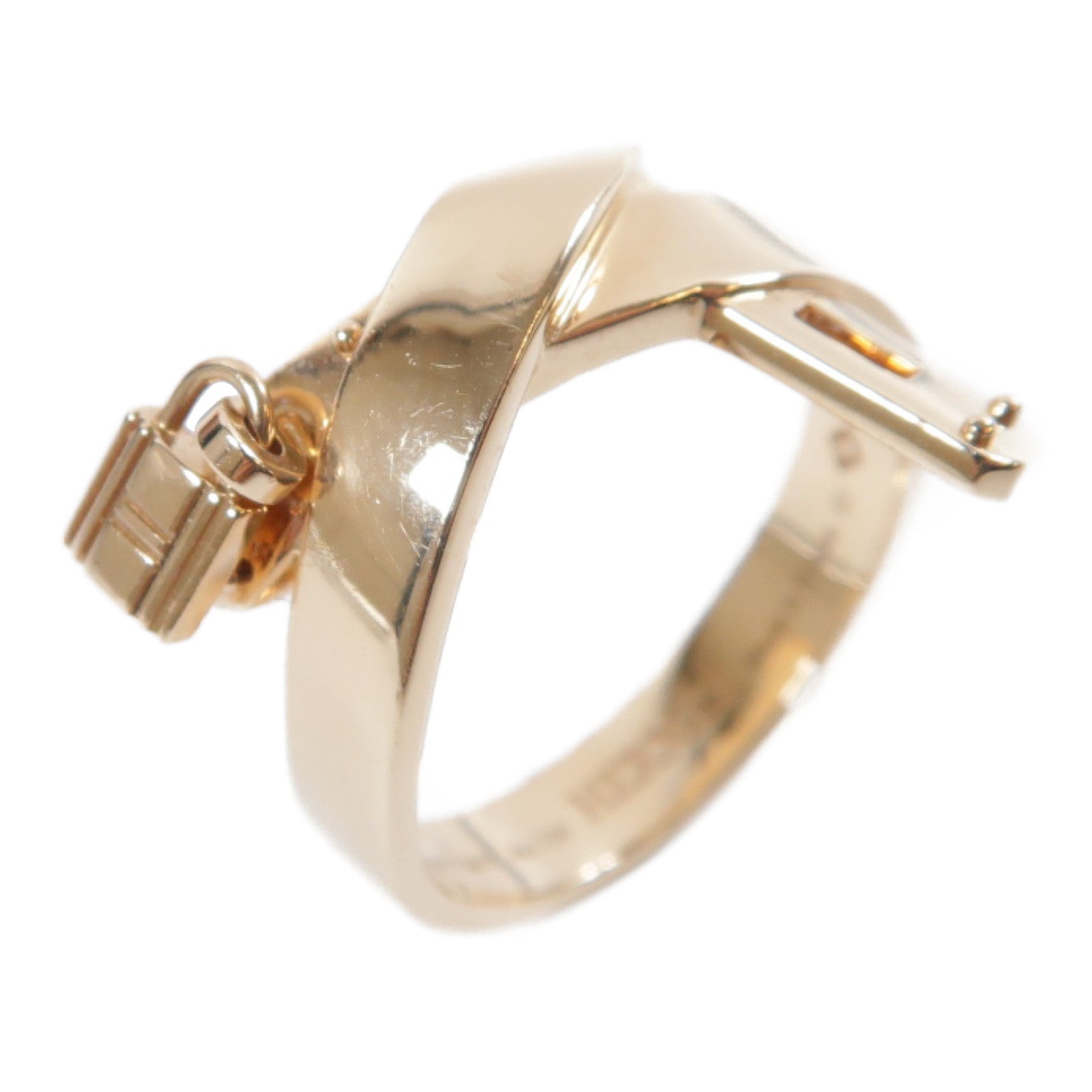 HERMES 【激減優惠】18K玫瑰金Kelly Gavroche Ring戒指US#5.75