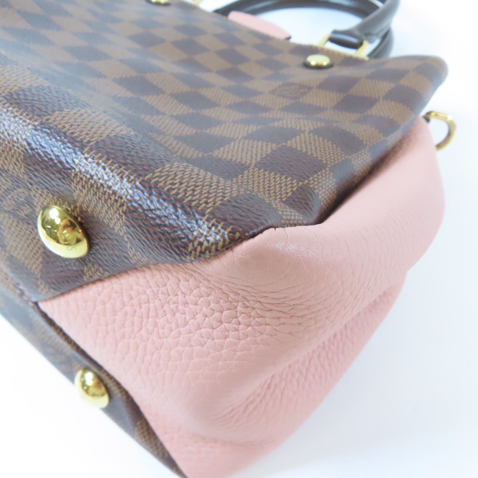 LOUIS VUITTON Damier Brittany金扣手挽肩背兩用袋啡色