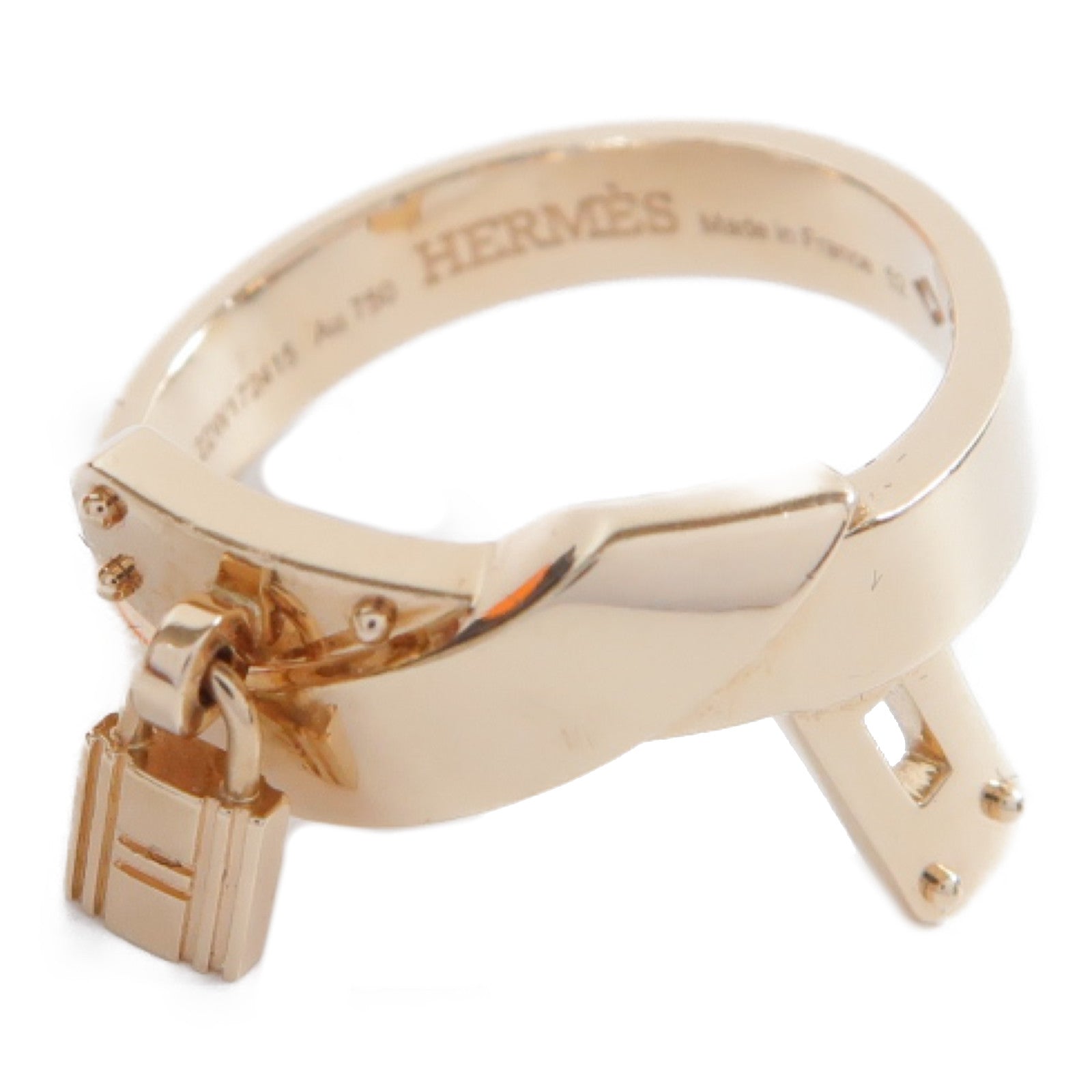 HERMES 【激減優惠】18K玫瑰金Kelly Gavroche Ring戒指US#5.75