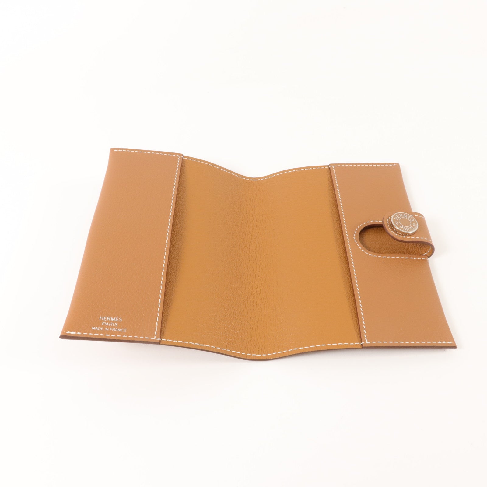 HERMES Evercolor皮革R.M.S Passport Holder護照套Gold