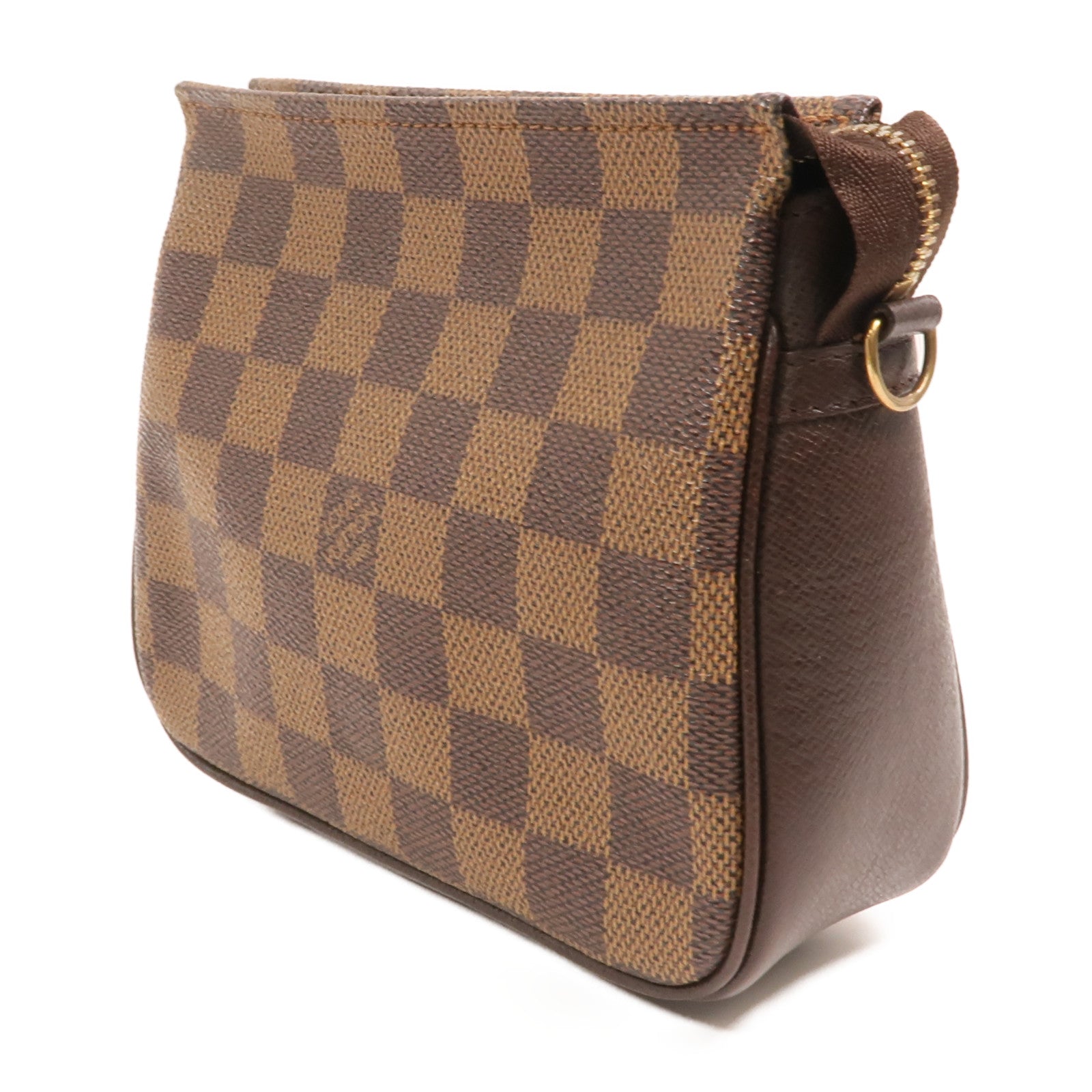 LOUIS VUITTON Damier Trousse Pochette金扣手挽袋