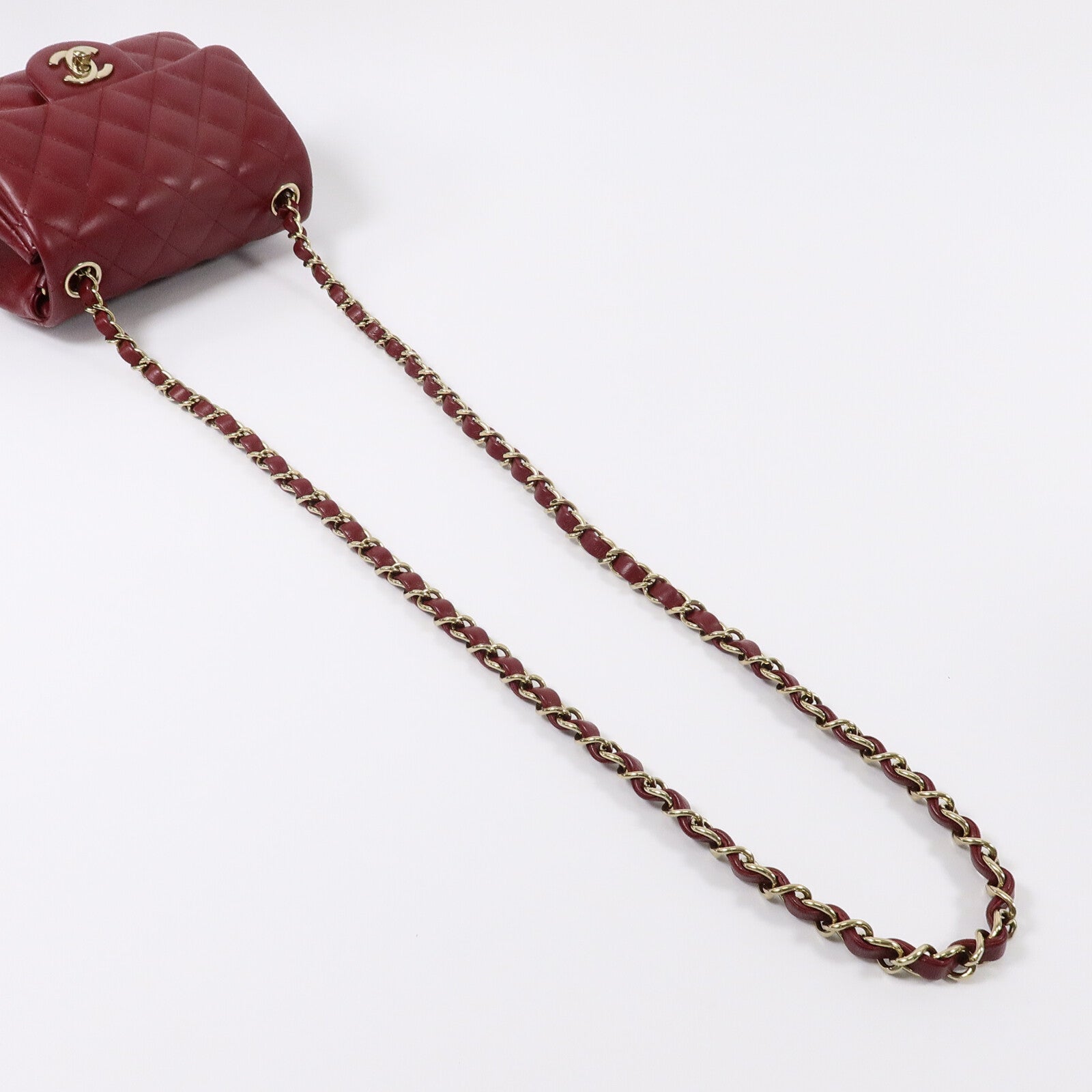 CHANEL 羊皮皮革Mini Classic 17鏈帶肩背袋