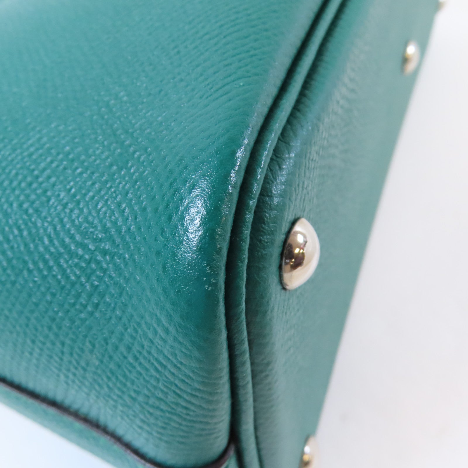 HERMES Epsom皮革Bolide 27銀扣手挽肩背兩用袋Malachite/綠色