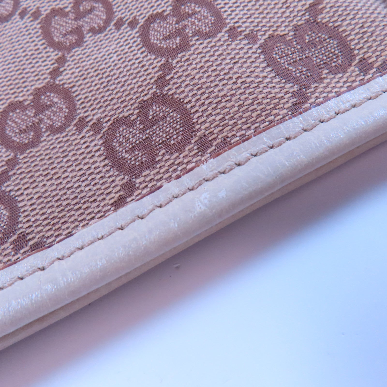 GUCCI 帆布Shoulder Bag金扣肩背袋米色