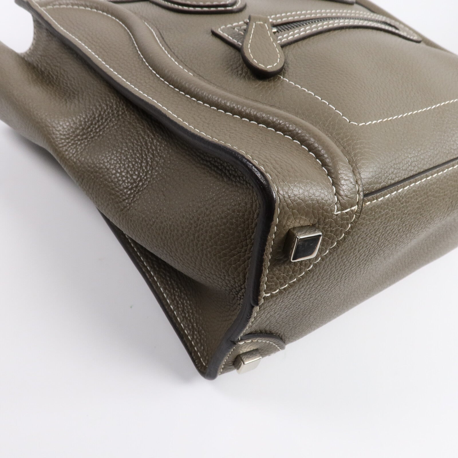 CELINE 牛皮皮革Micro Luggage手挽袋