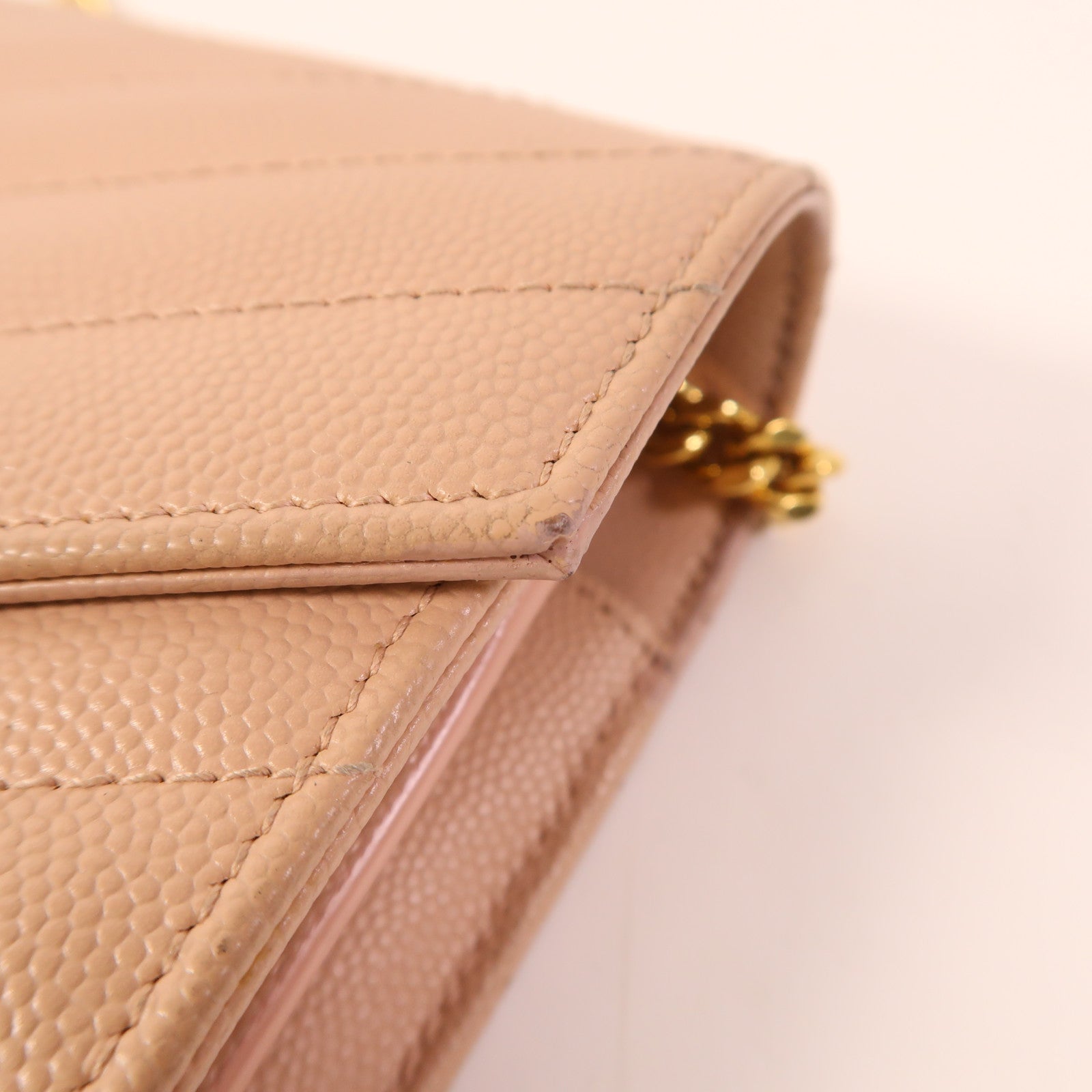 SAINT LAURENT 牛皮皮革Cassandra Classic金扣鏈帶肩背袋