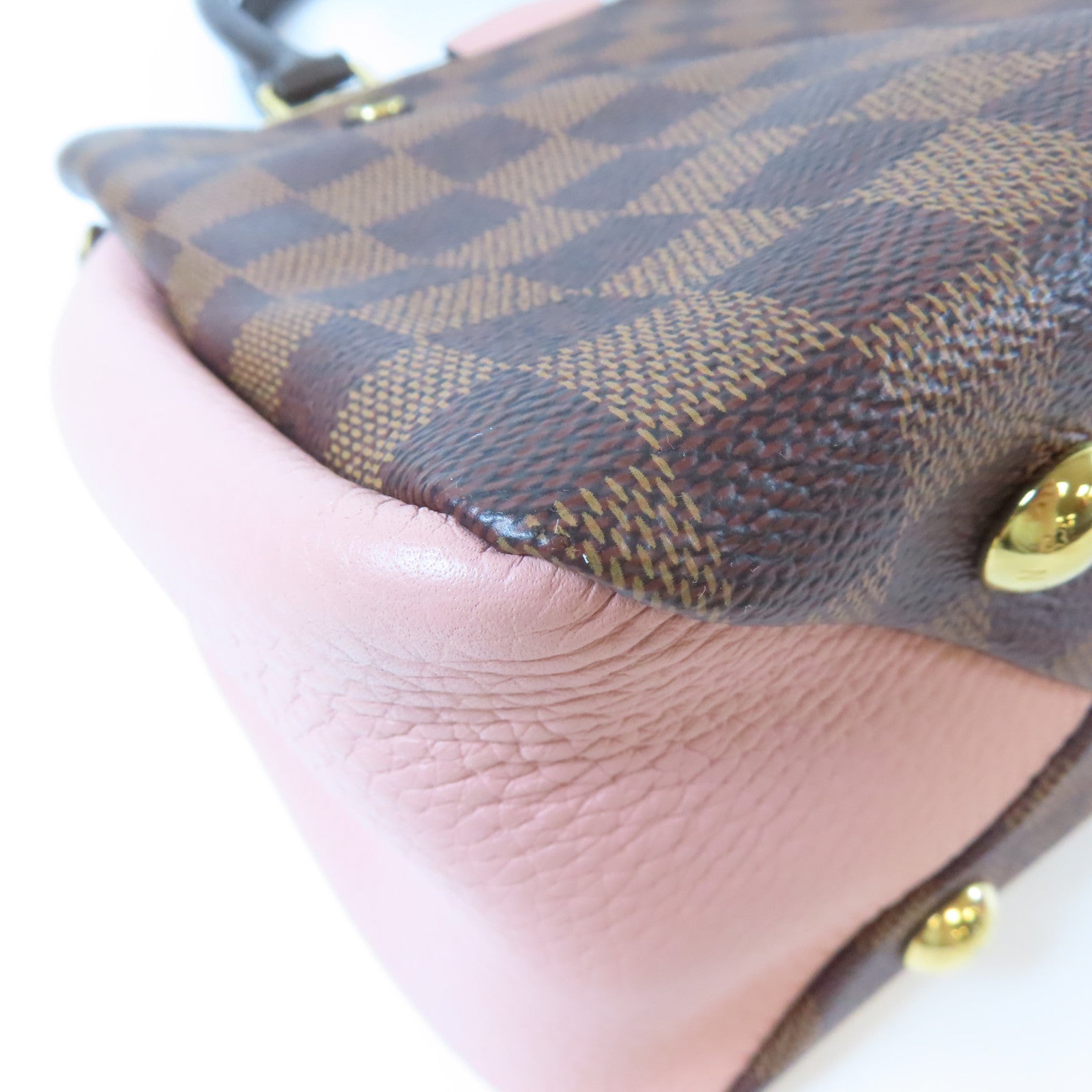 LOUIS VUITTON Damier Brittany金扣手挽肩背兩用袋啡色