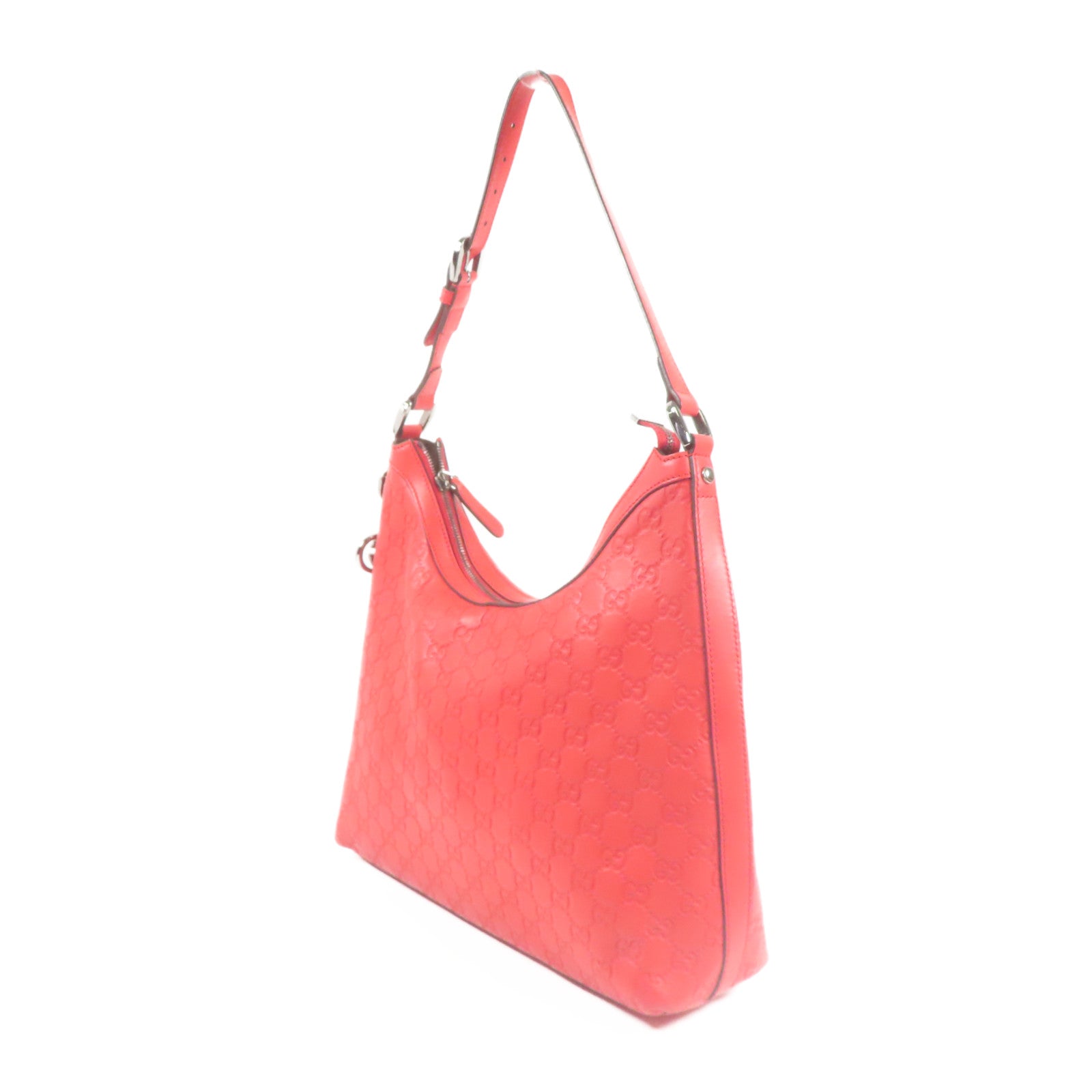 GUCCI 牛皮皮革Shoulder Bag銀扣肩背袋