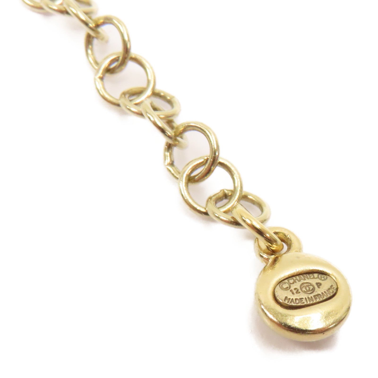 CHANEL 金屬/PVCNecklace項鍊金色/粉紅色