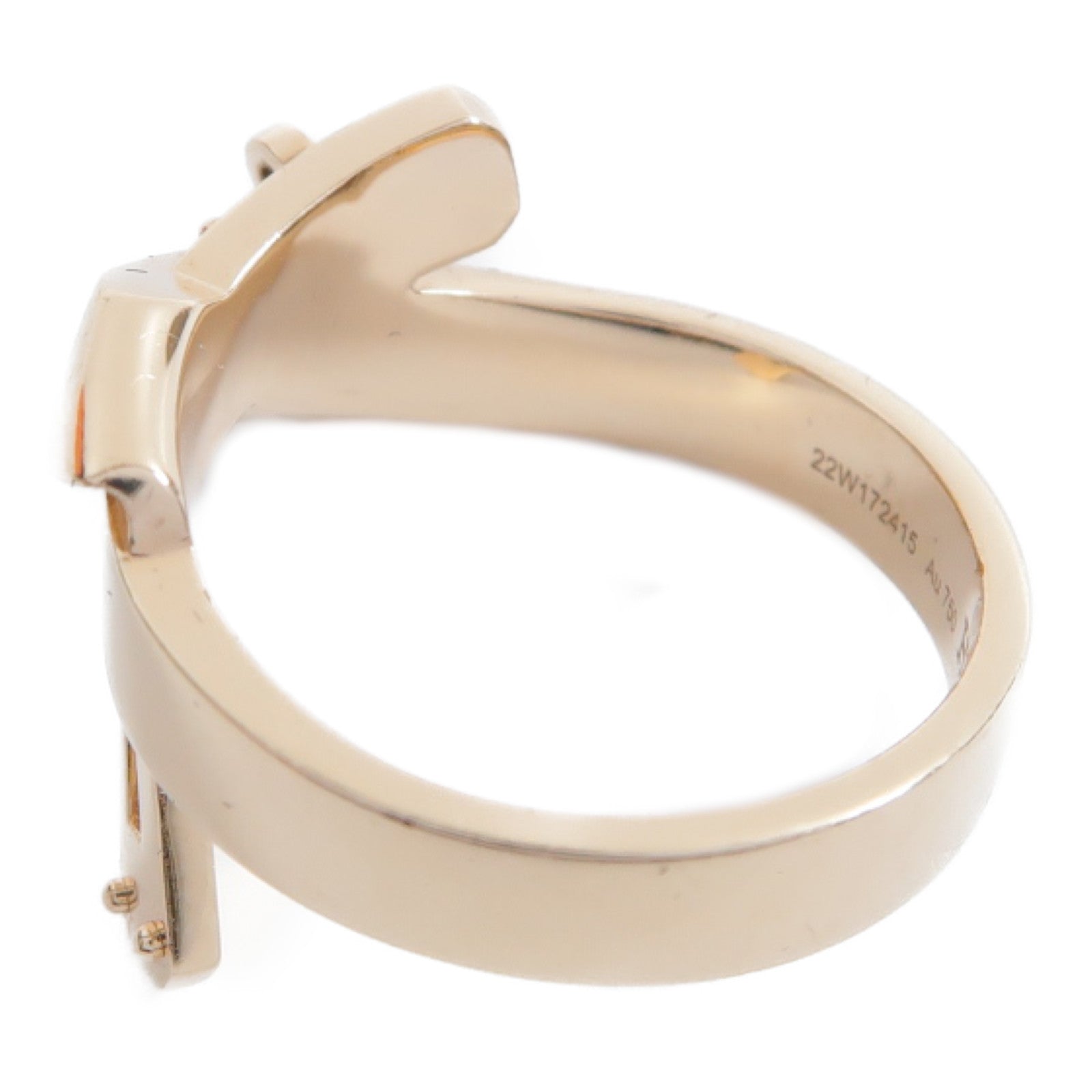 HERMES 【激減優惠】18K玫瑰金Kelly Gavroche Ring戒指US#5.75