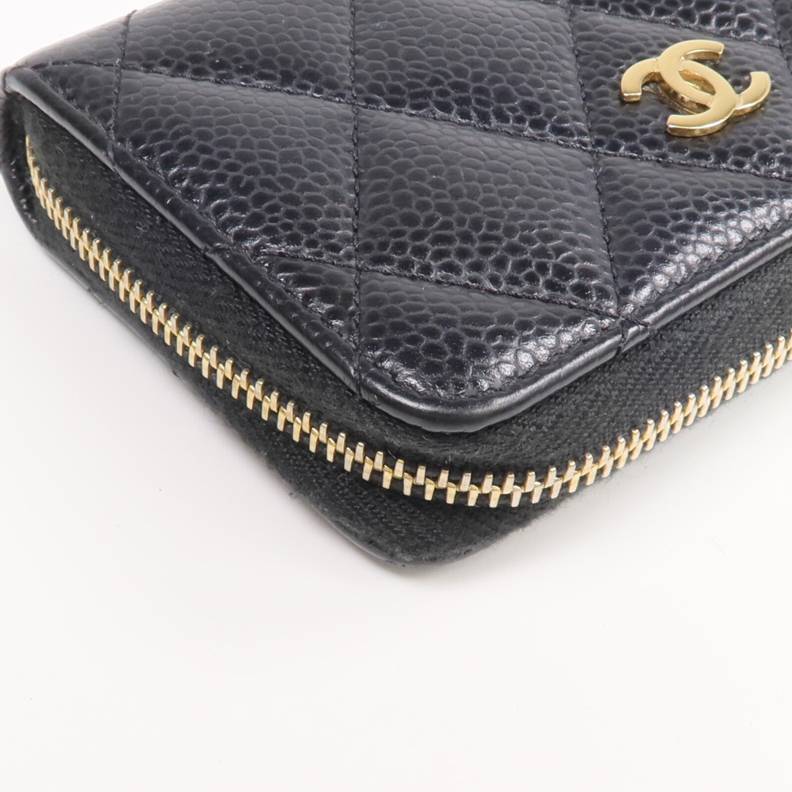 CHANEL 牛皮皮革Card/Coin Case金扣零錢包/卡片套