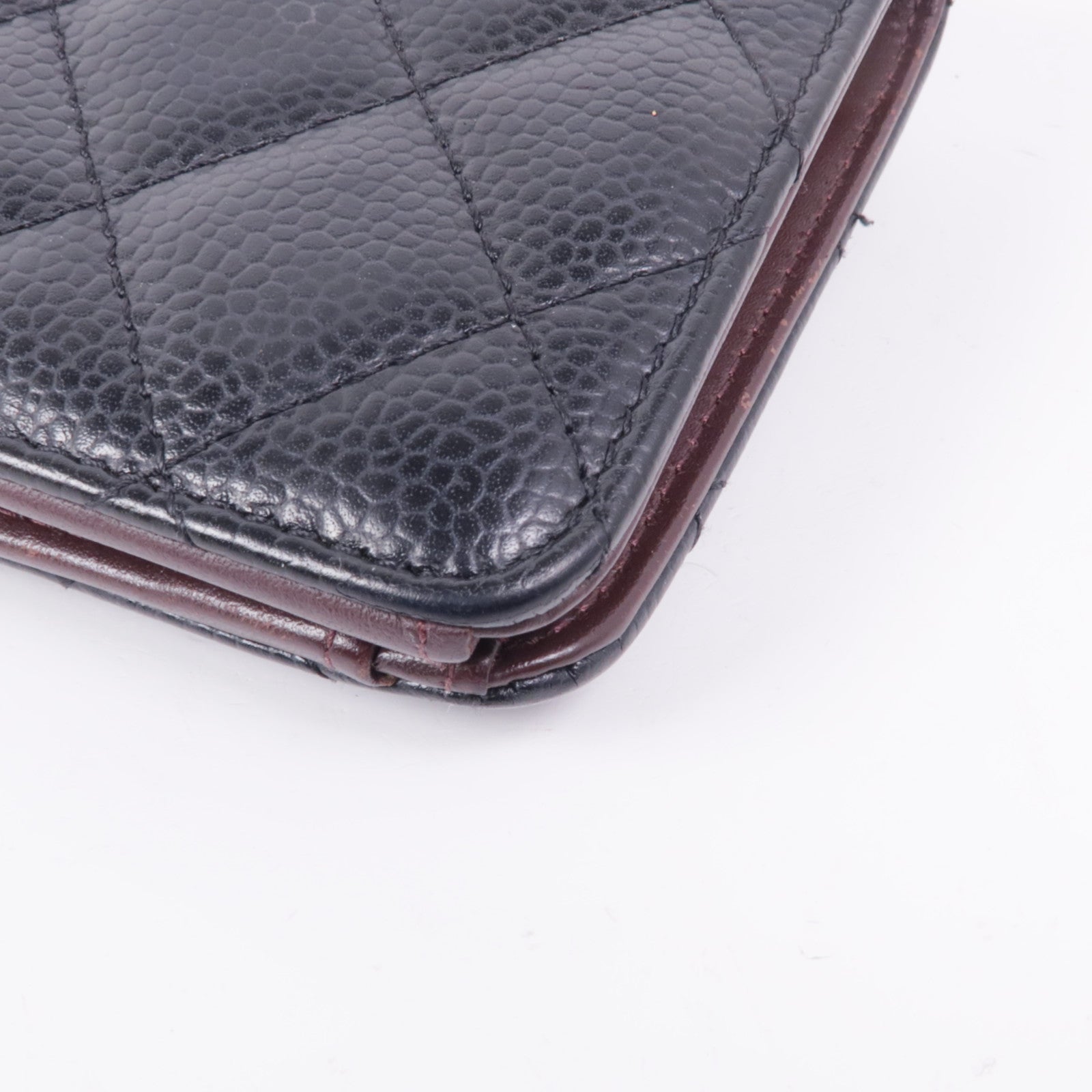 CHANEL 【激減優惠】牛皮皮革Long Wallet金扣長錢包