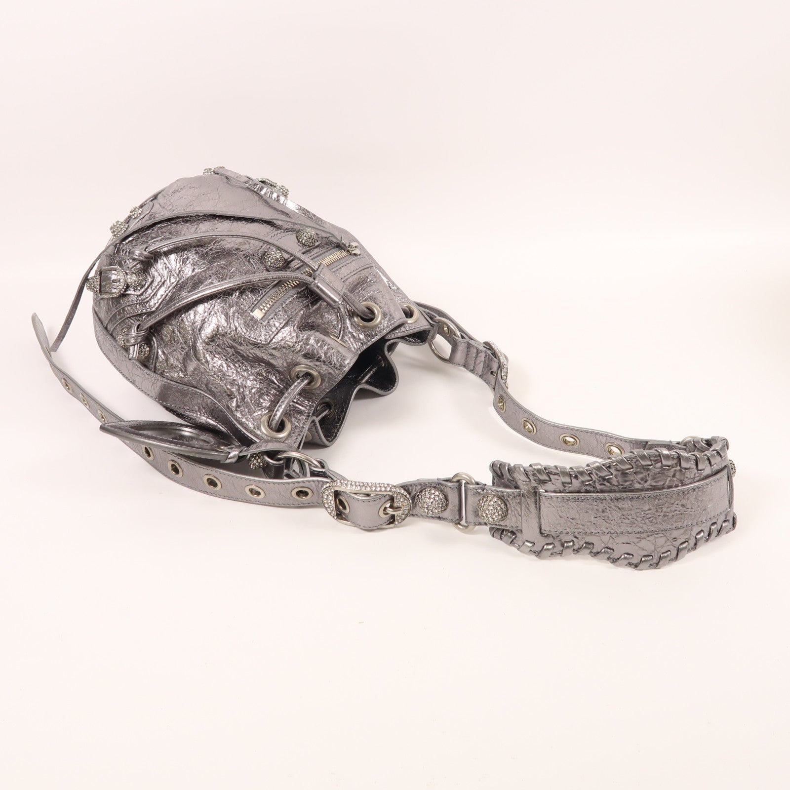 BALENCIAGA 牛皮皮革Le Cagole Xs Bucket銀扣肩背袋