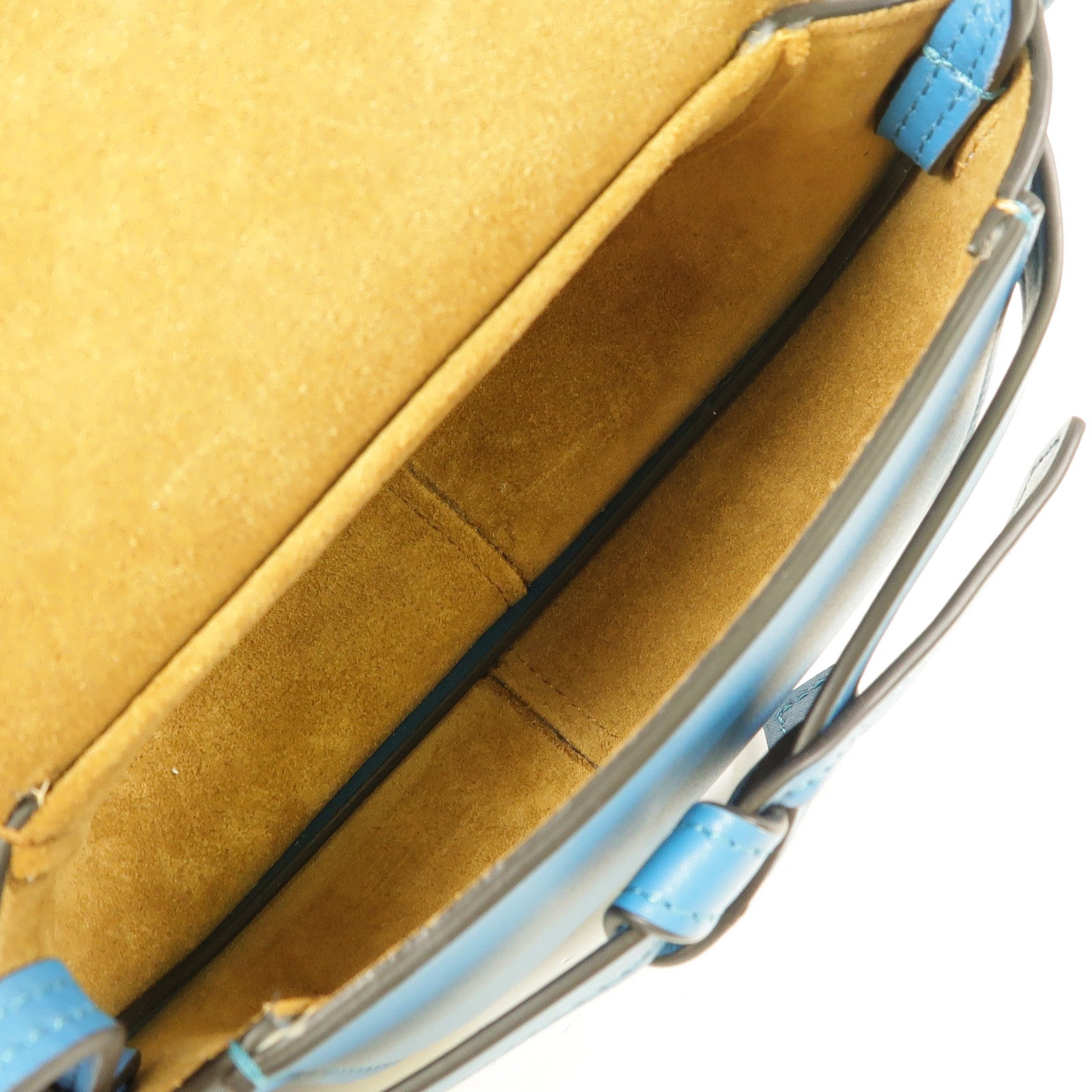 LOEWE 羊皮皮革Nano Gate金扣肩背袋