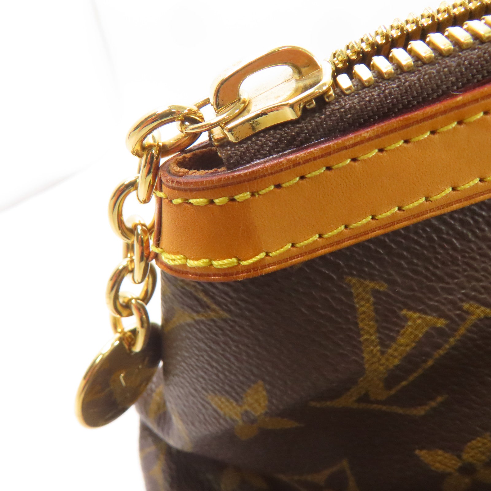 LOUIS VUITTON【激減優惠】 Monogram Tivoli GM金扣肩背袋棕色