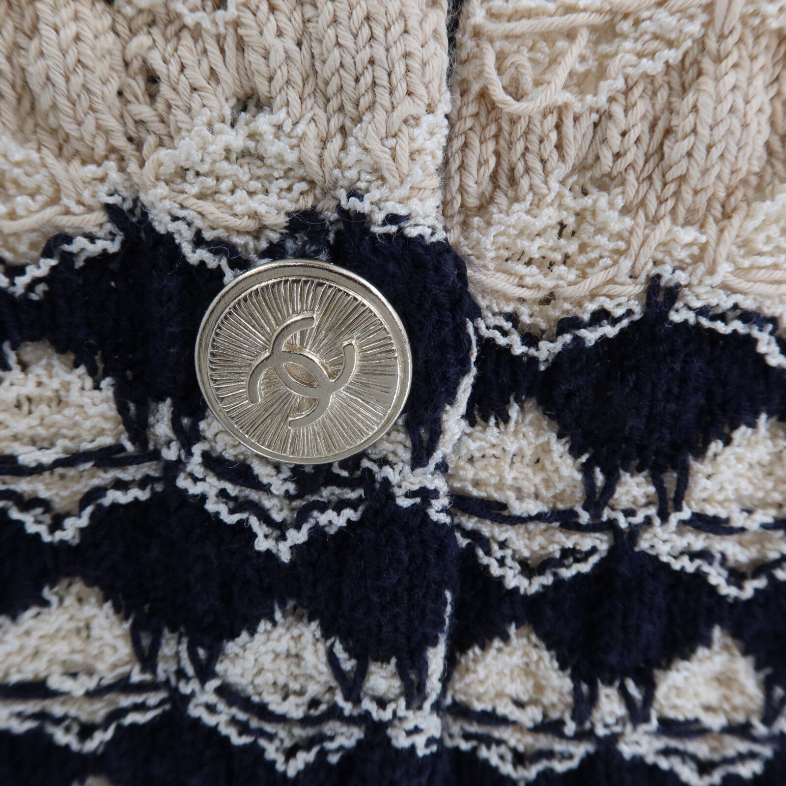 CHANEL Rayon/Cotton/Silk Cardigan針織