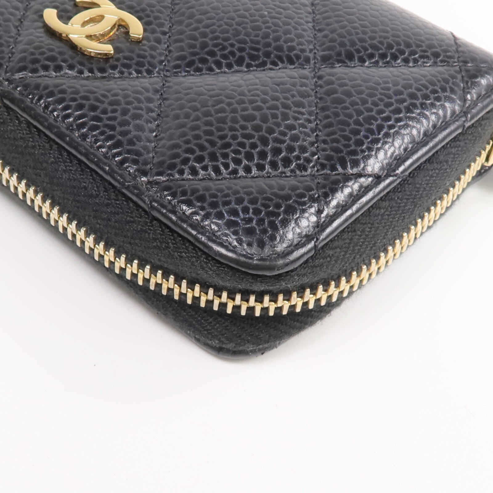 CHANEL 牛皮皮革Card/Coin Case金扣零錢包/卡片套