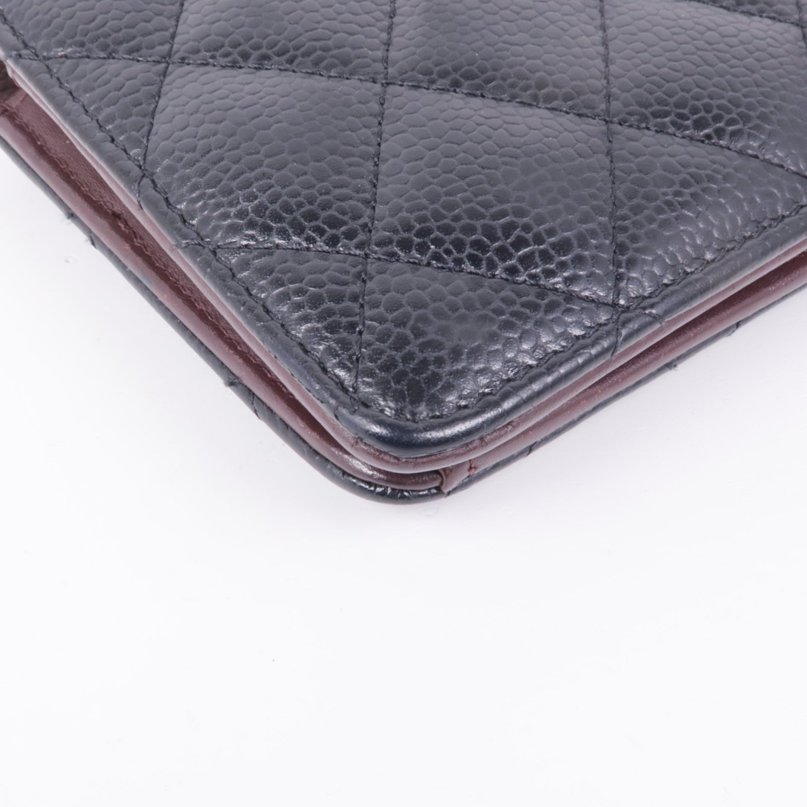 CHANEL 牛皮皮革Long Wallet金扣長錢包