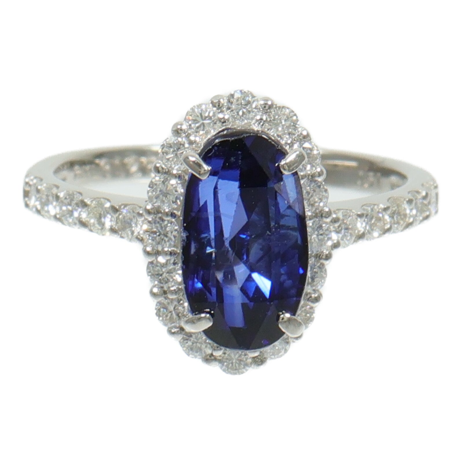 JEWELRY PT900鉑金Sapphire Diamond Ring藍寶石/鑽石戒指