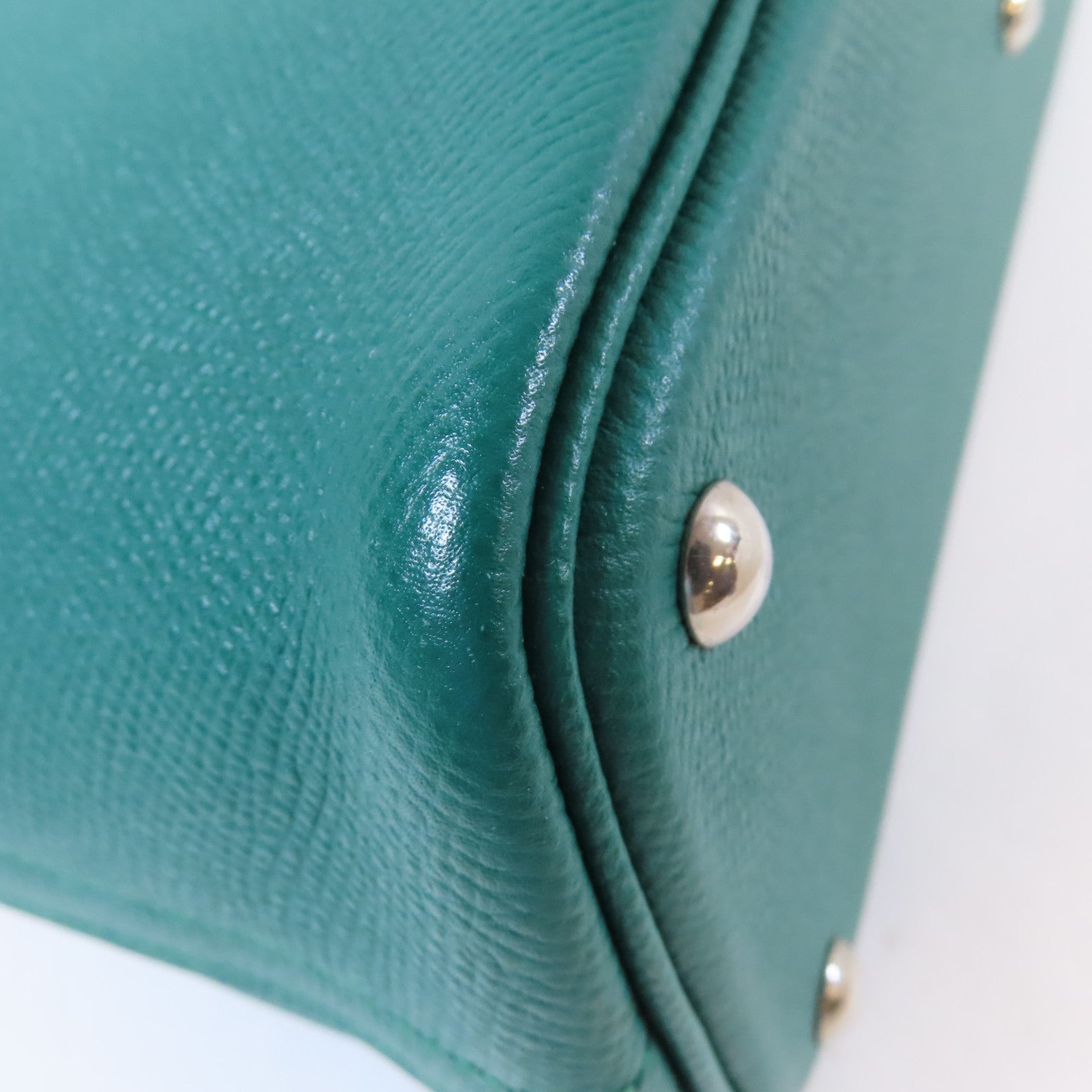 HERMES Epsom皮革Bolide 27銀扣手挽肩背兩用袋Malachite/綠色