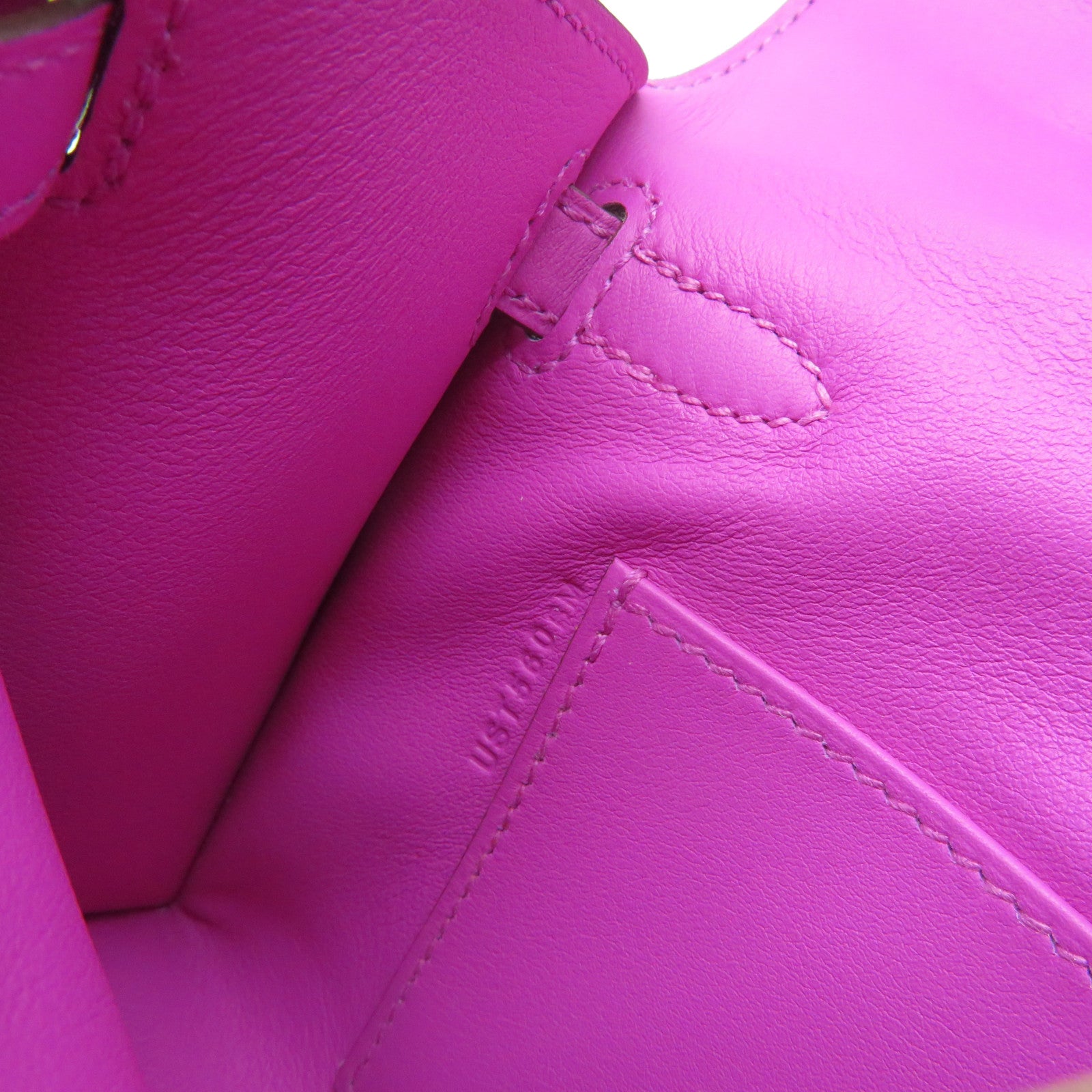 HERMES 【激減優惠】Swift皮革Mini Kelly Handbag銀扣手挽袋Magnolia玉蘭紫色