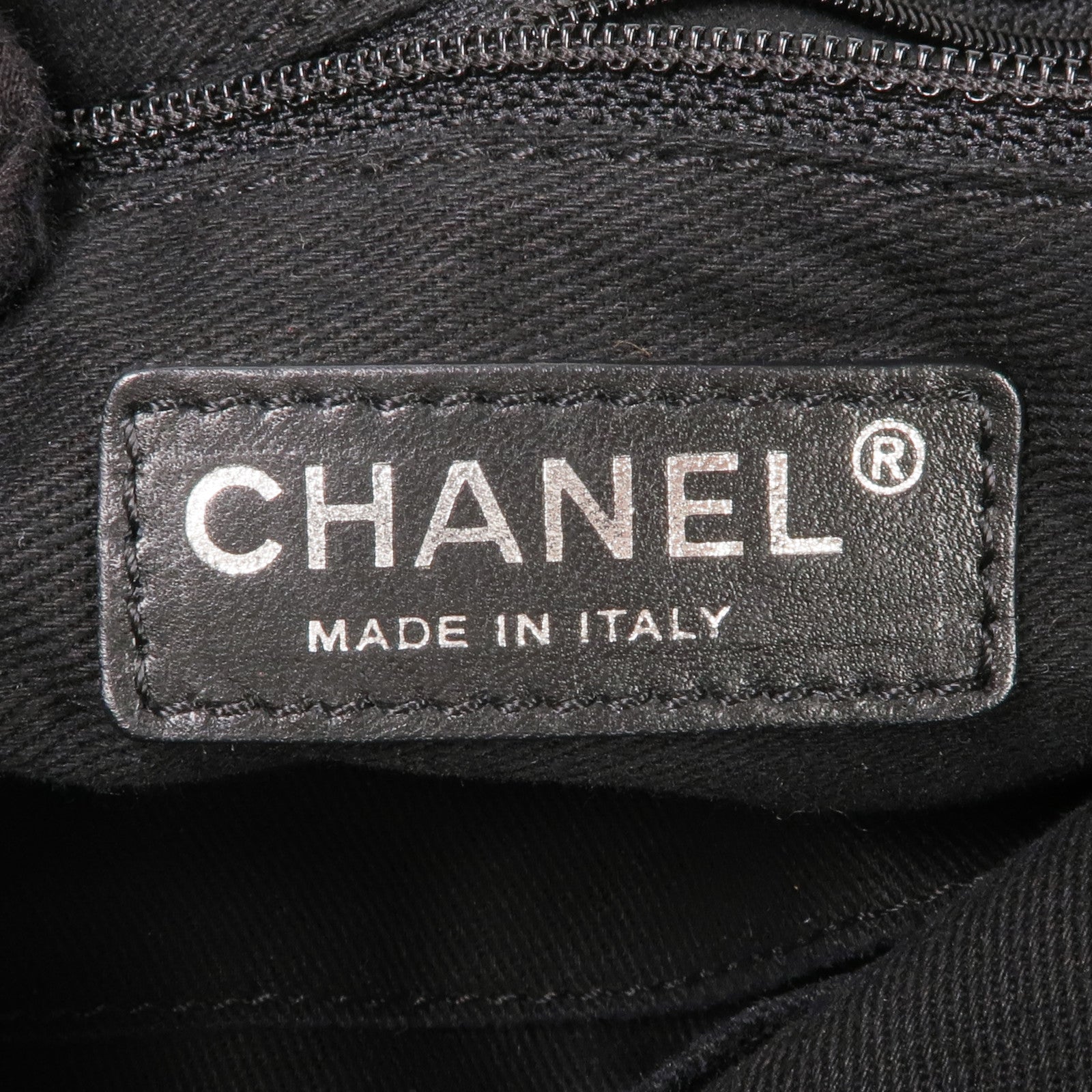 CHANEL 牛皮皮革Handbag銀扣手挽袋