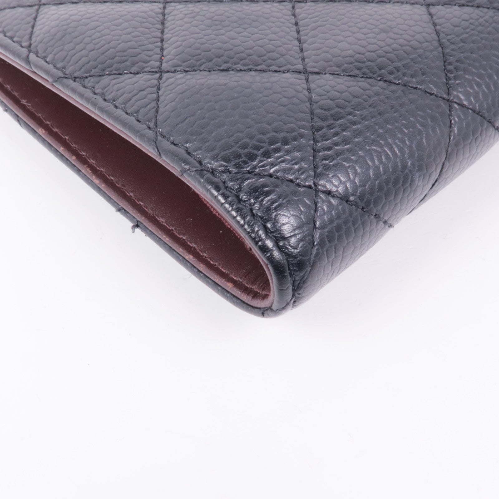 CHANEL 牛皮皮革Long Wallet金扣長錢包