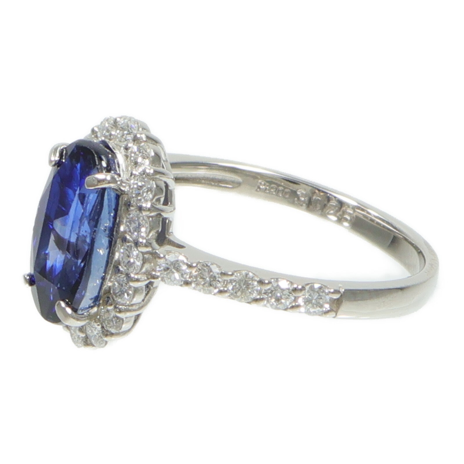 JEWELRY PT900鉑金Sapphire Diamond Ring藍寶石/鑽石戒指