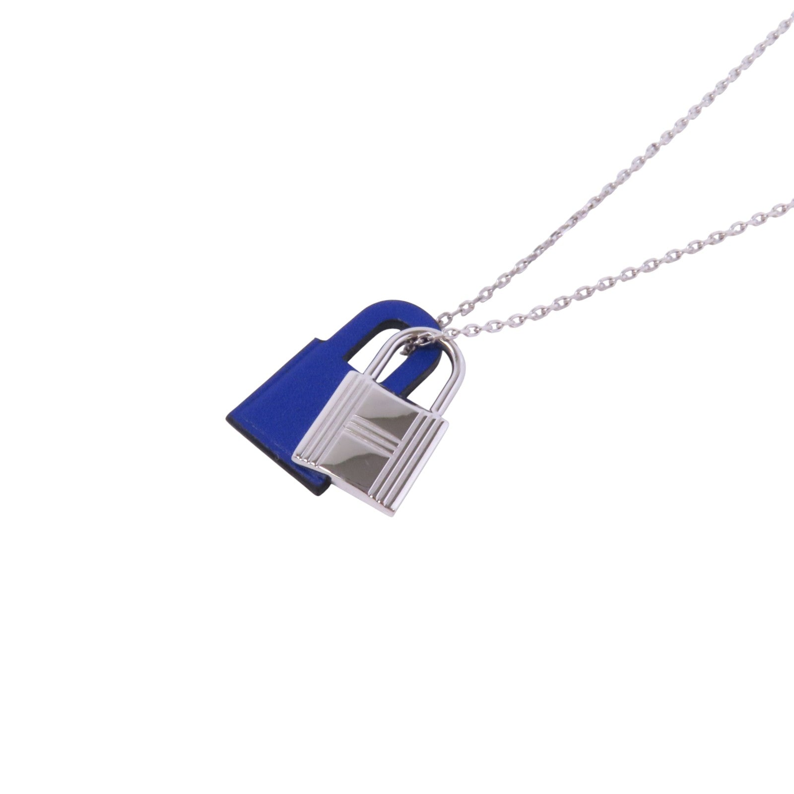 HERMES 牛皮皮革O'Kelly Necklace銀扣項鏈