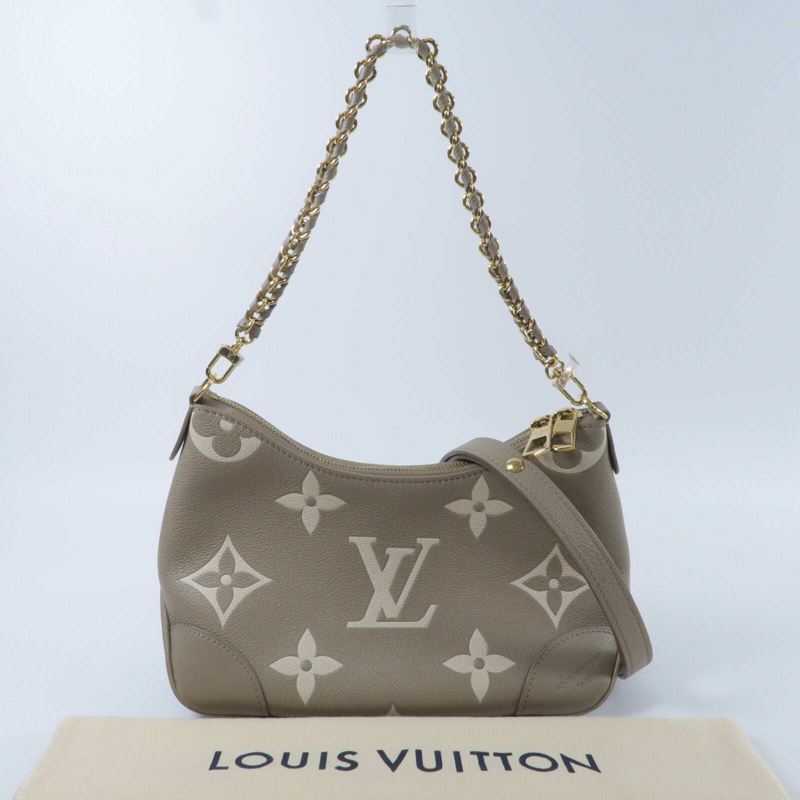 LOUIS VUITTON Monogram Empreinte Boulogne PM手挽肩背兩用袋