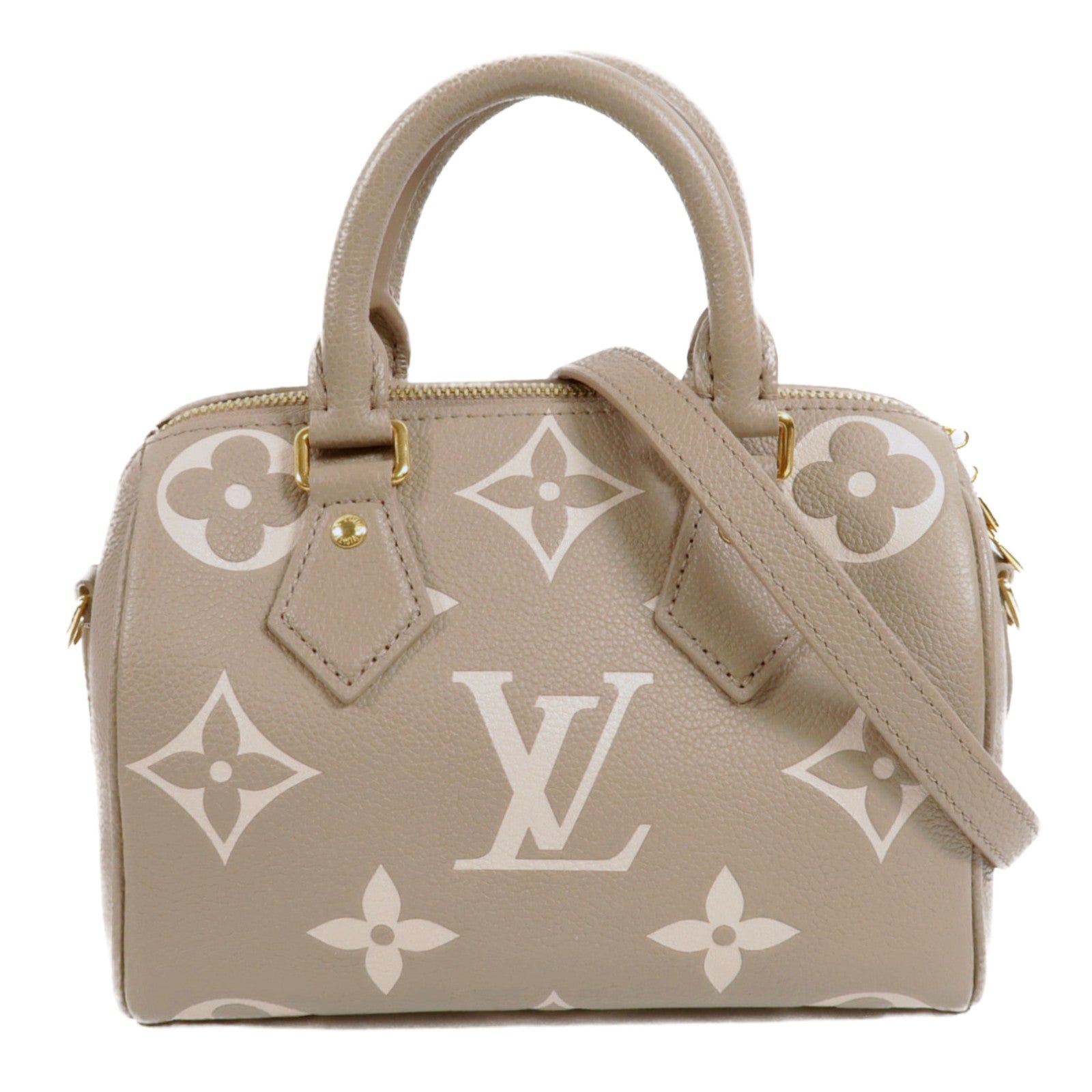 LOUIS VUITTON Monogram Empreinte Speedy Bandouliere 20扣手挽肩背兩用袋