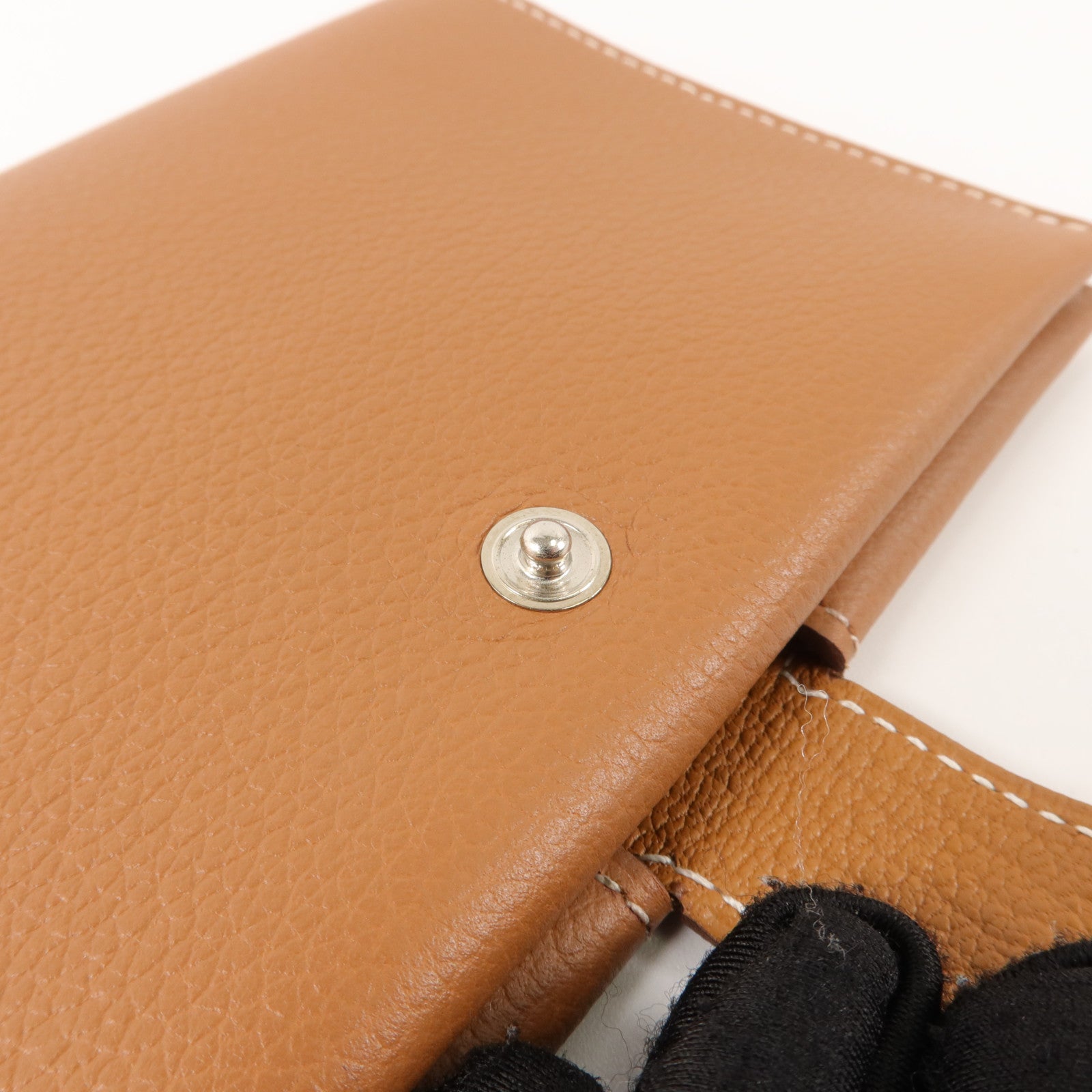 HERMES Evercolor皮革R.M.S Passport Holder護照套Gold
