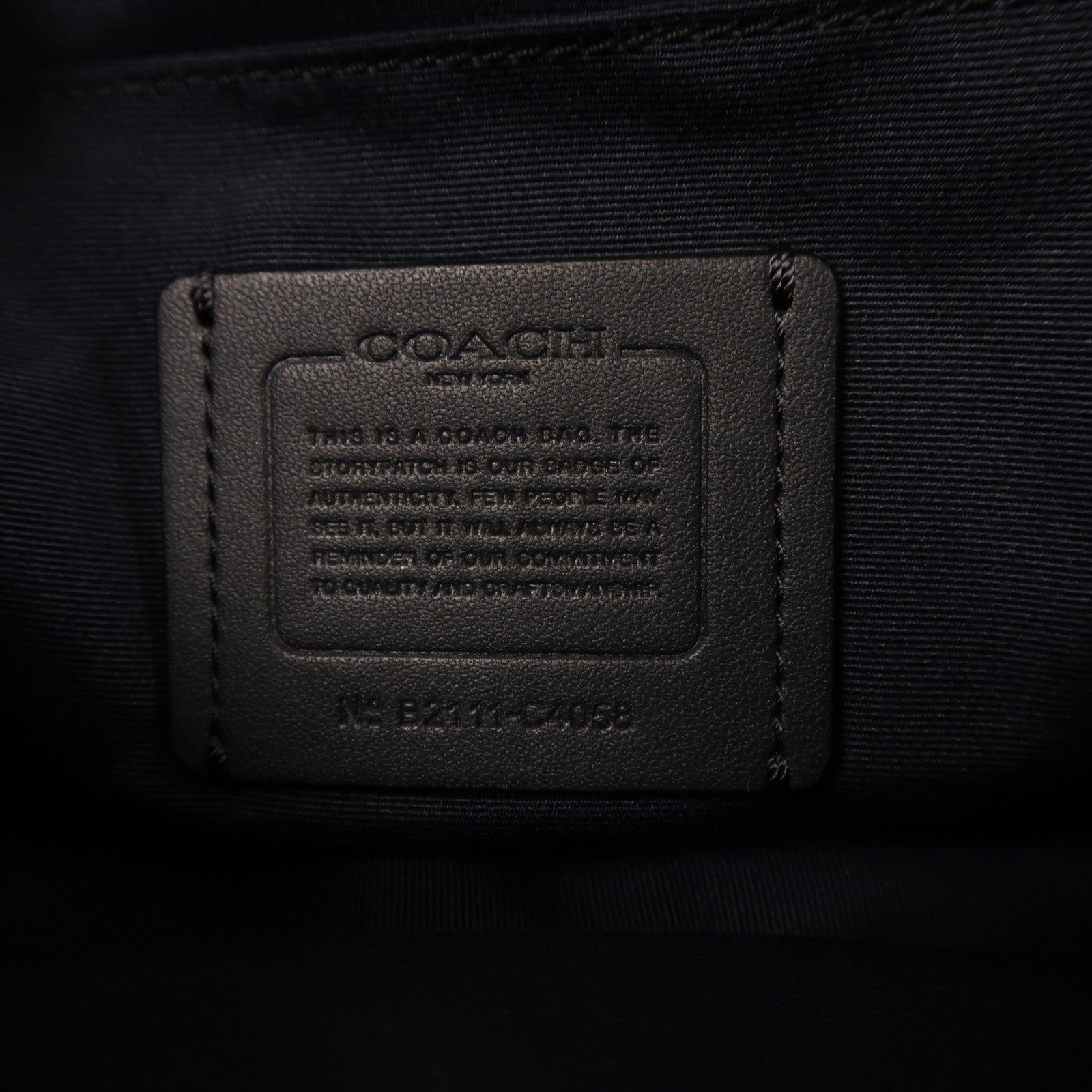 COACH 皮革Carriage Crossbody金扣肩背袋深藍色