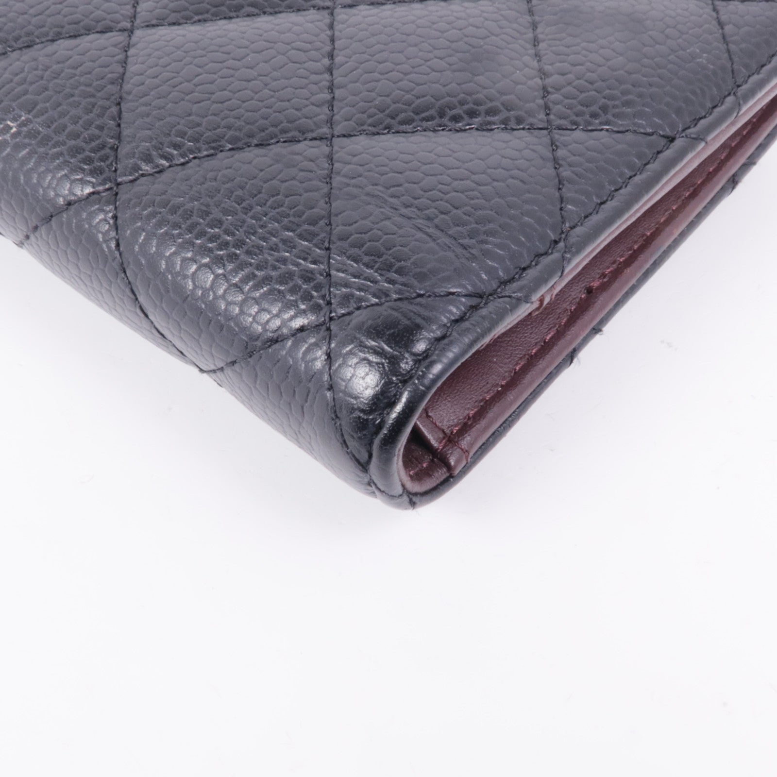 CHANEL 牛皮皮革Long Wallet金扣長錢包