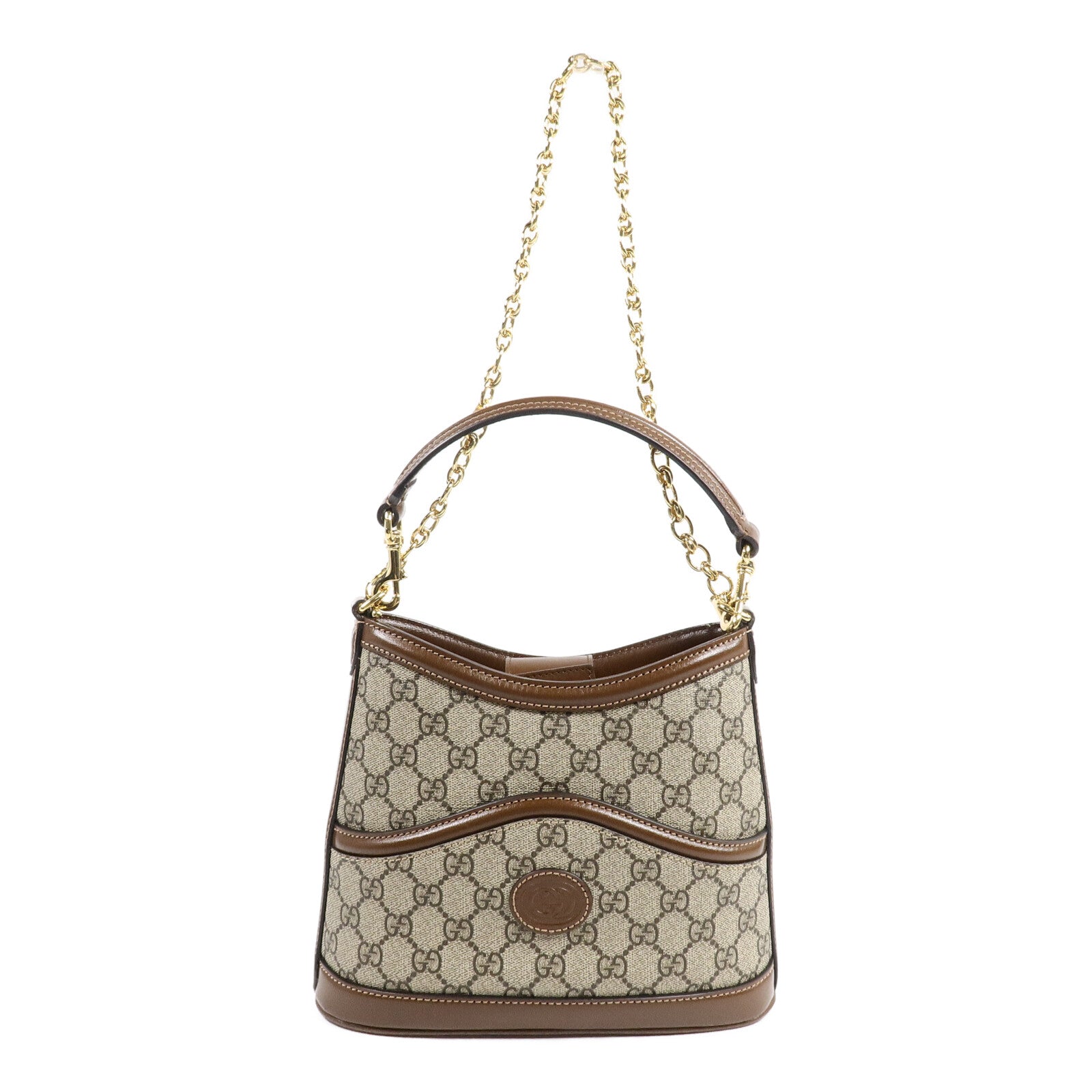 GUCCI 塗層帆布Interlocking G手挽肩背兩用袋