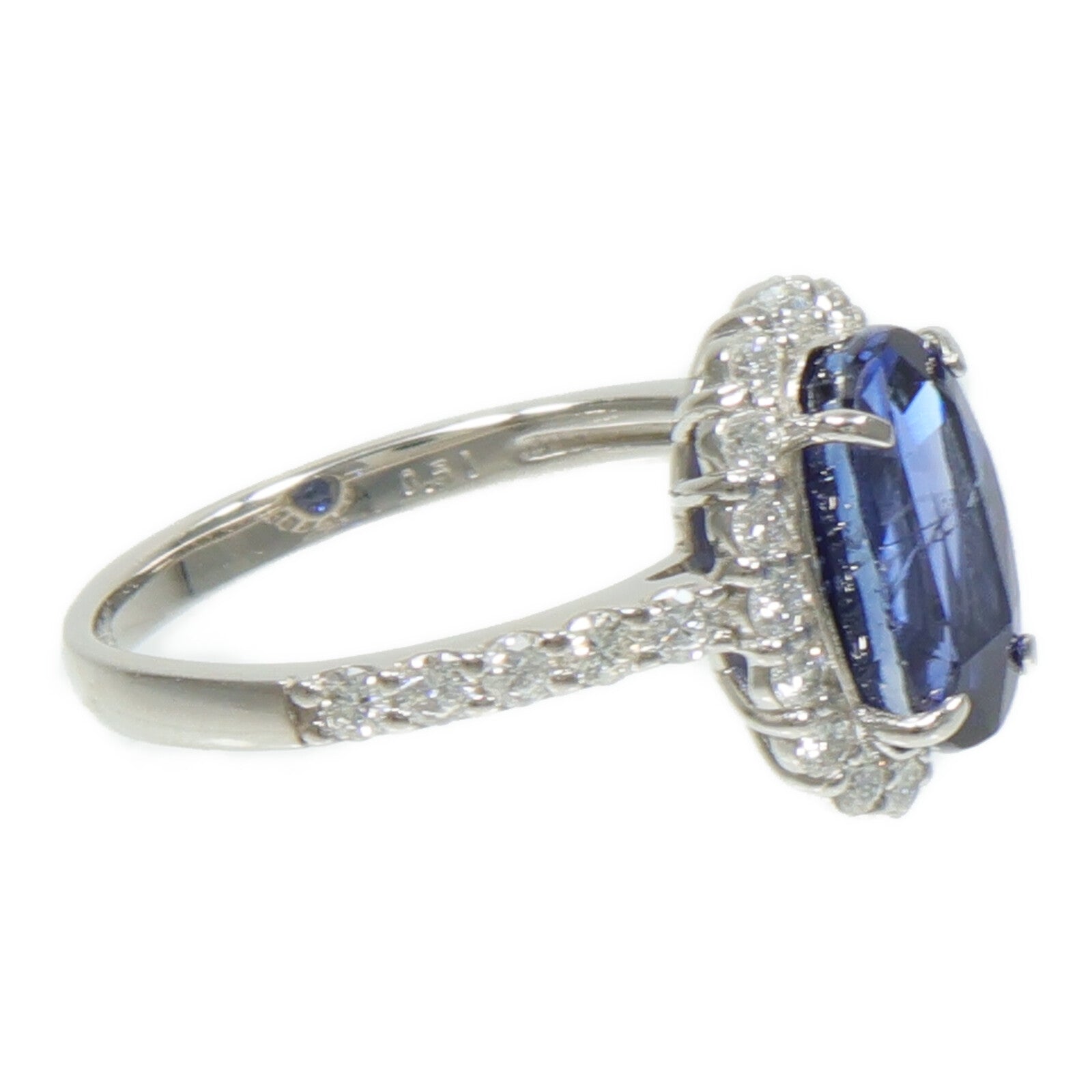 JEWELRY PT900鉑金Sapphire Diamond Ring藍寶石/鑽石戒指