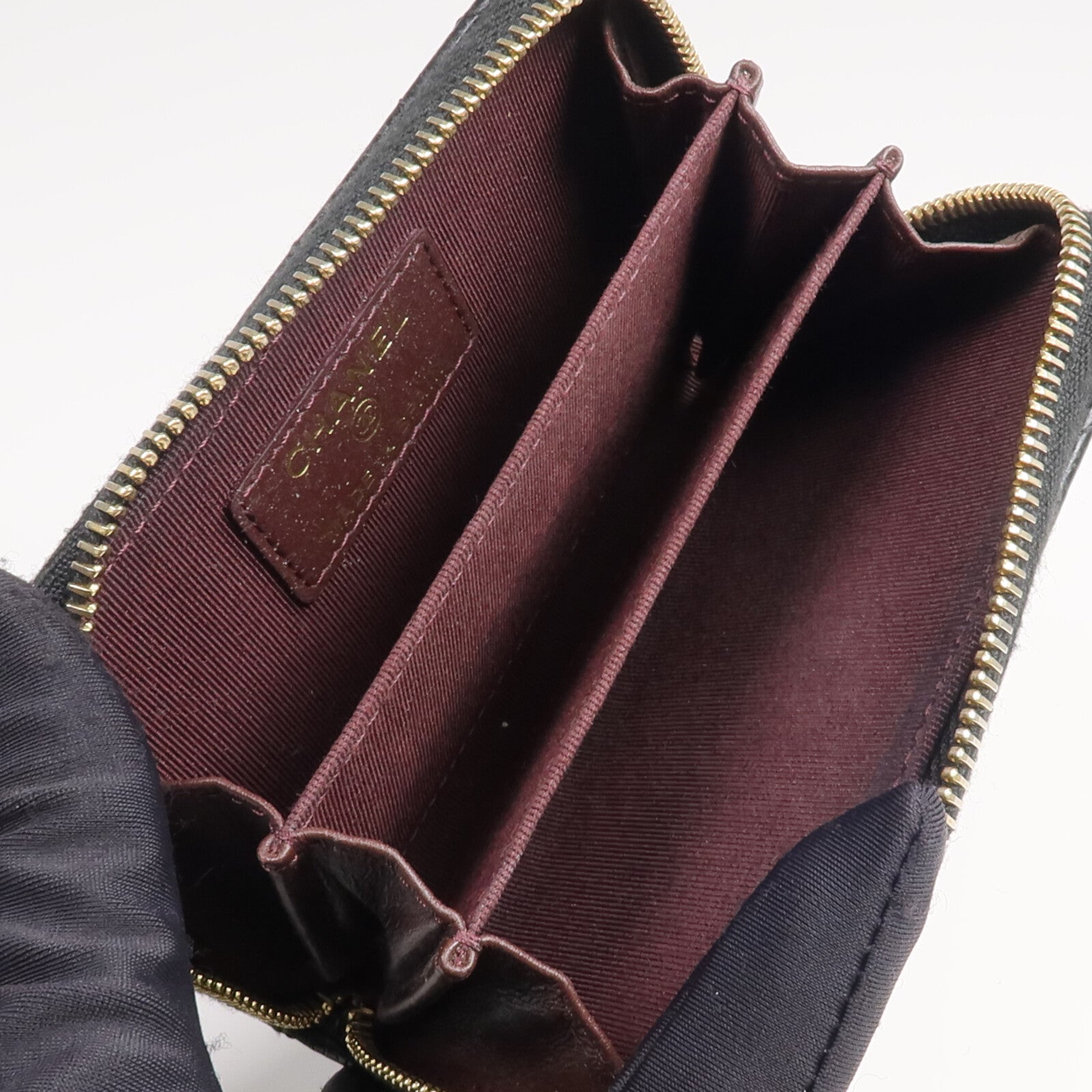 CHANEL 牛皮皮革Card/Coin Case金扣零錢包/卡片套