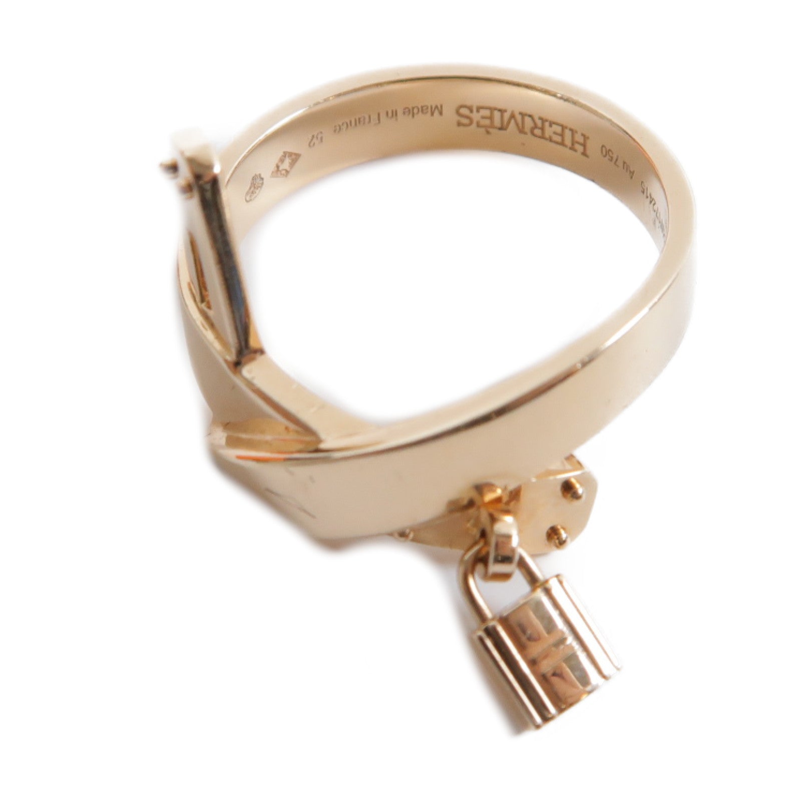 HERMES 【激減優惠】18K玫瑰金Kelly Gavroche Ring戒指US#5.75