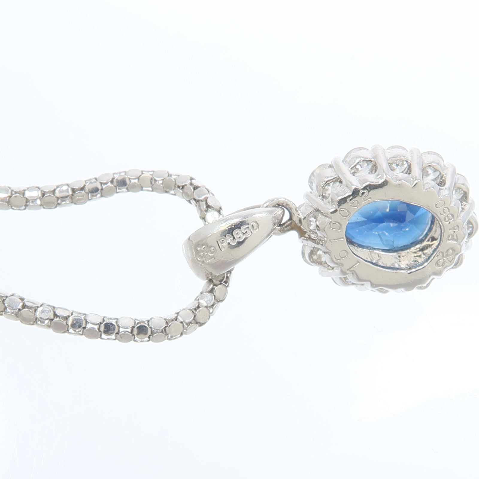 JEWELRY PT850鉑金Sapphire Diamond Necklace藍寶石/鑽石項鍊