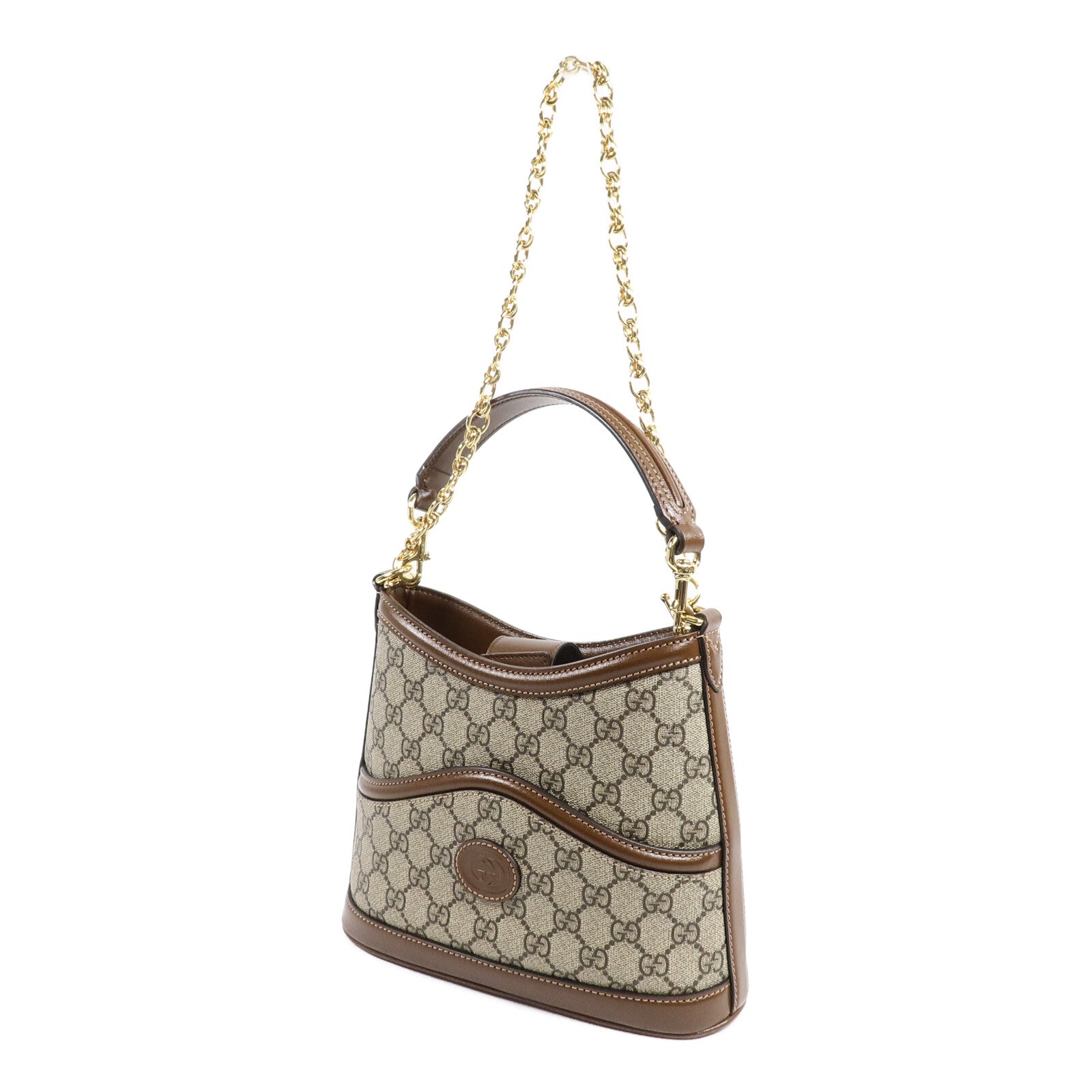 GUCCI 塗層帆布Interlocking G手挽肩背兩用袋