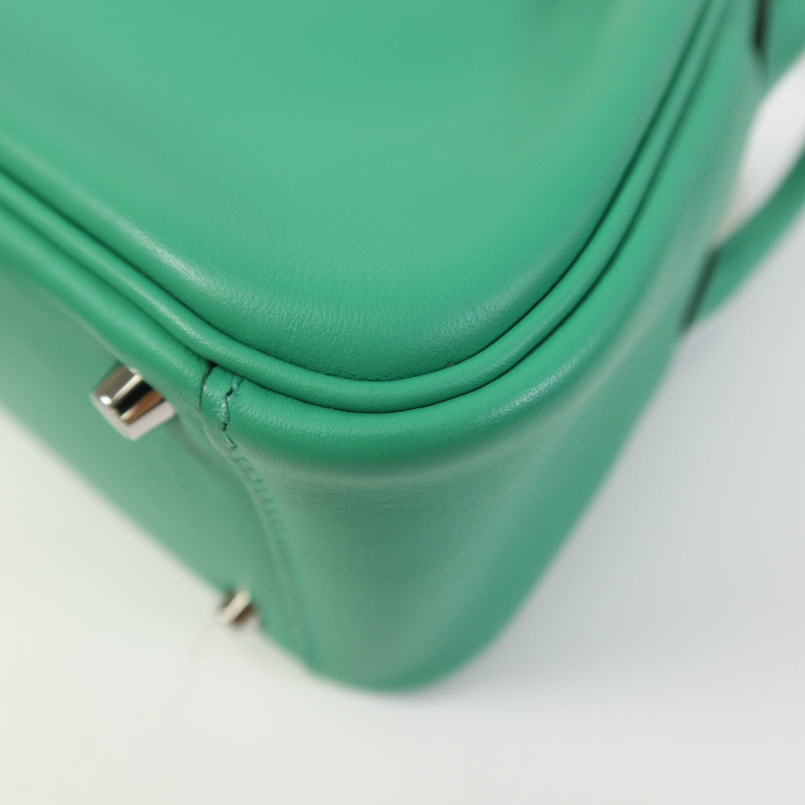 HERMES Swift皮革Mini Lindy金扣手挽肩背兩用袋Menthe