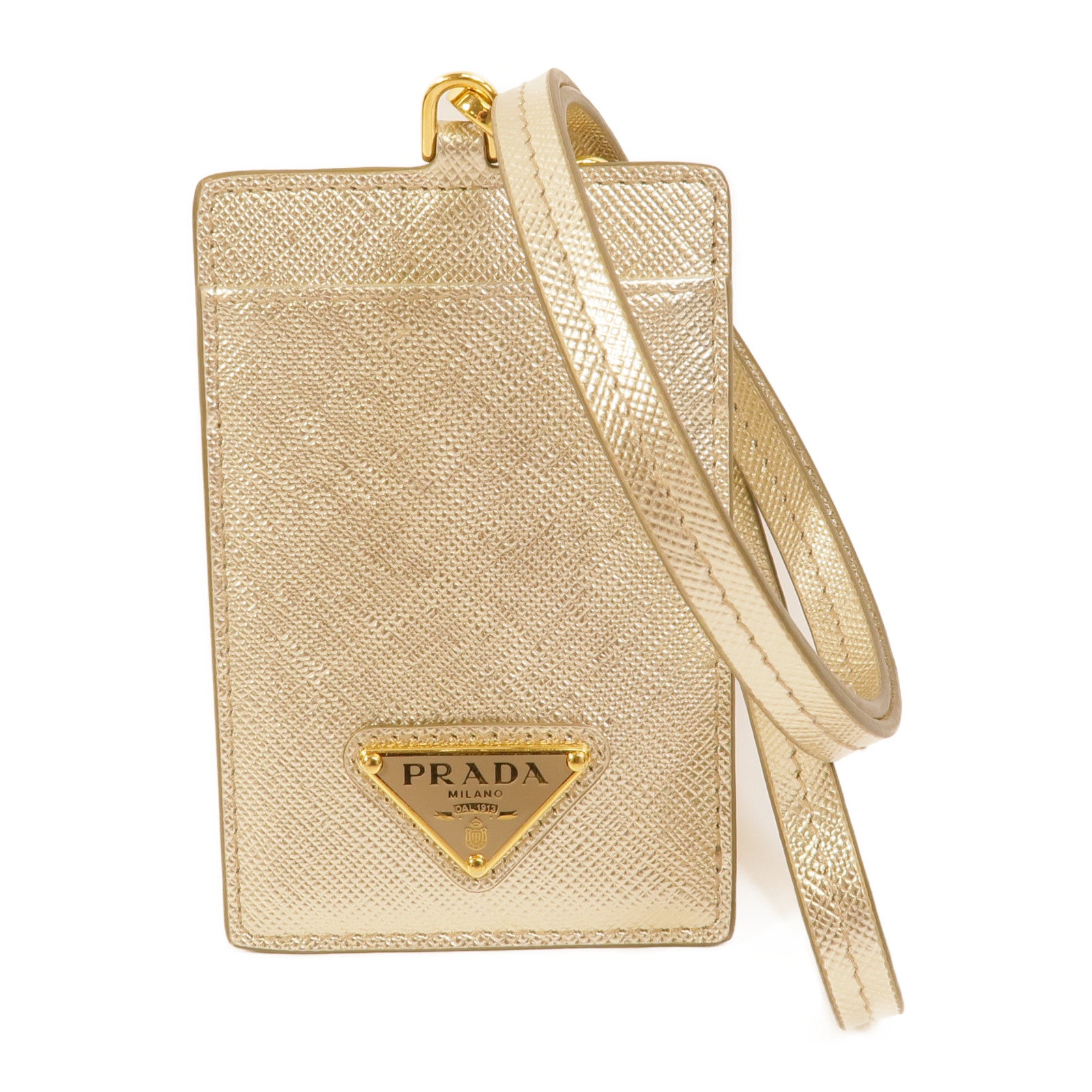 PRADA 牛皮皮革Saffiano Leather Badge Holde卡片套/證件套