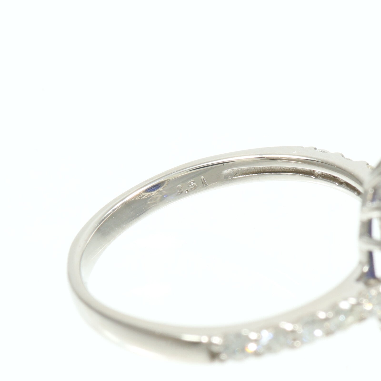 JEWELRY PT900鉑金Sapphire Diamond Ring藍寶石/鑽石戒指