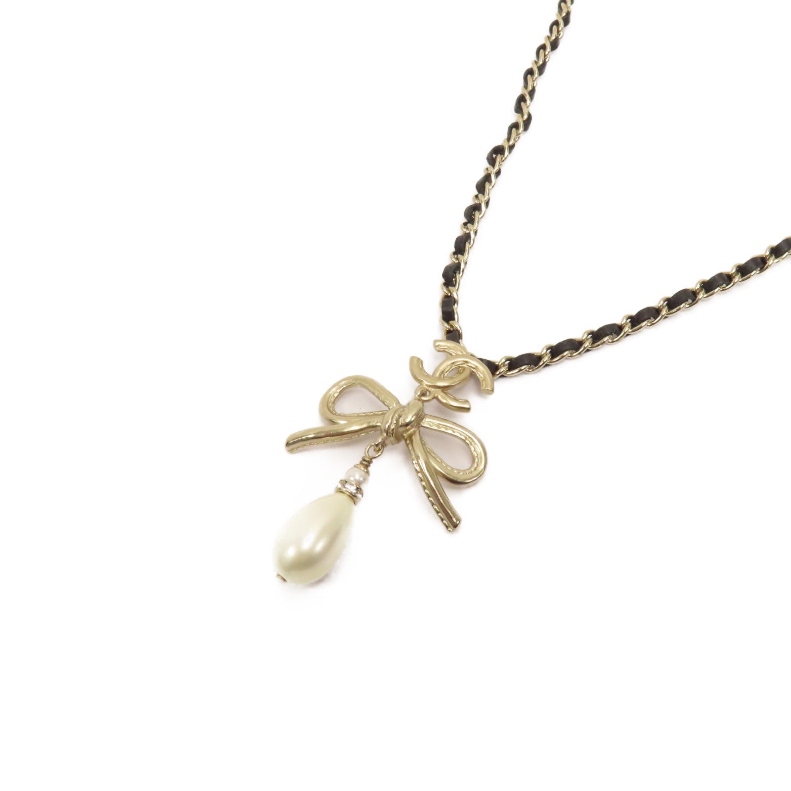 CHANEL PVC/金屬Necklace項鍊黑色/金色