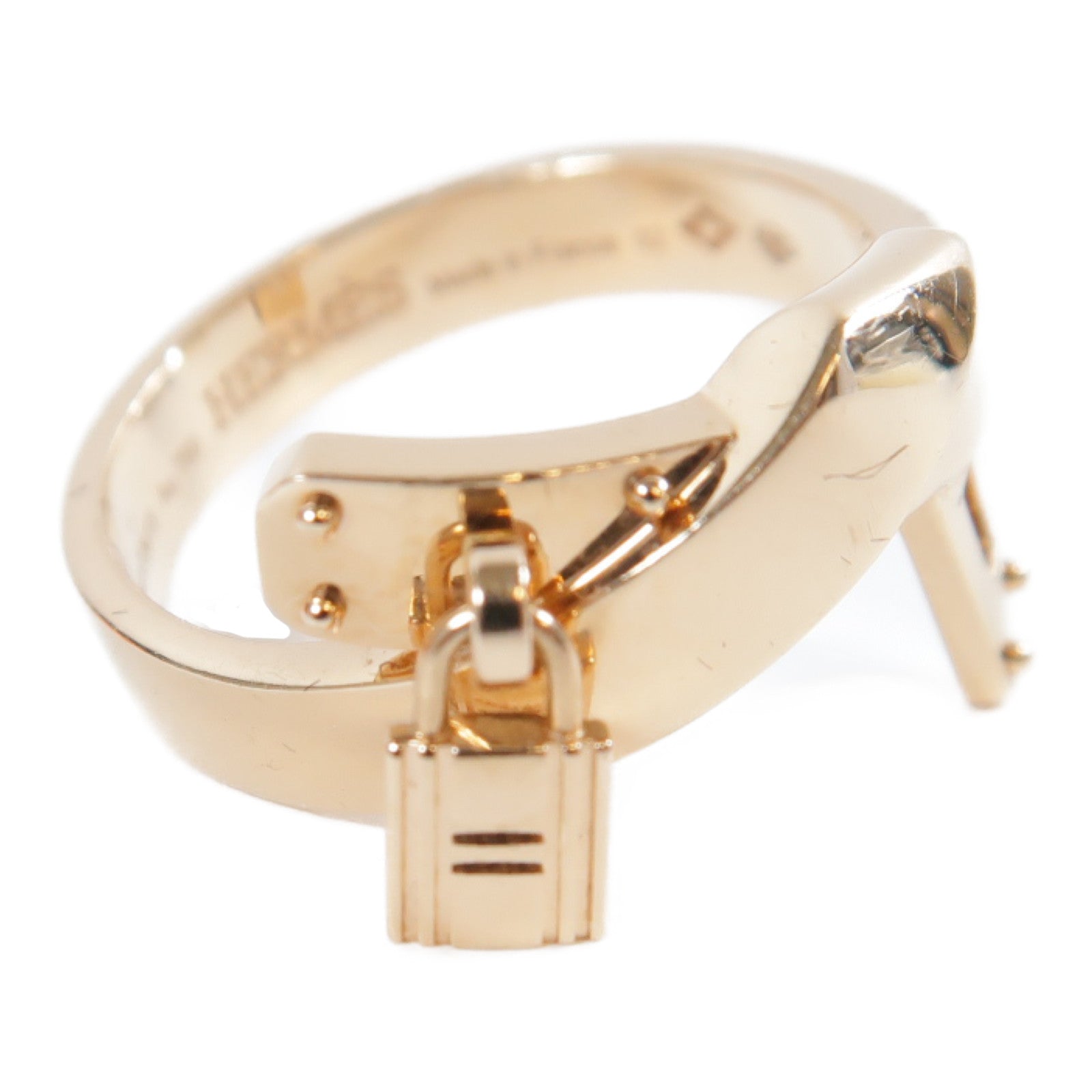 HERMES 【激減優惠】18K玫瑰金Kelly Gavroche Ring戒指US#5.75