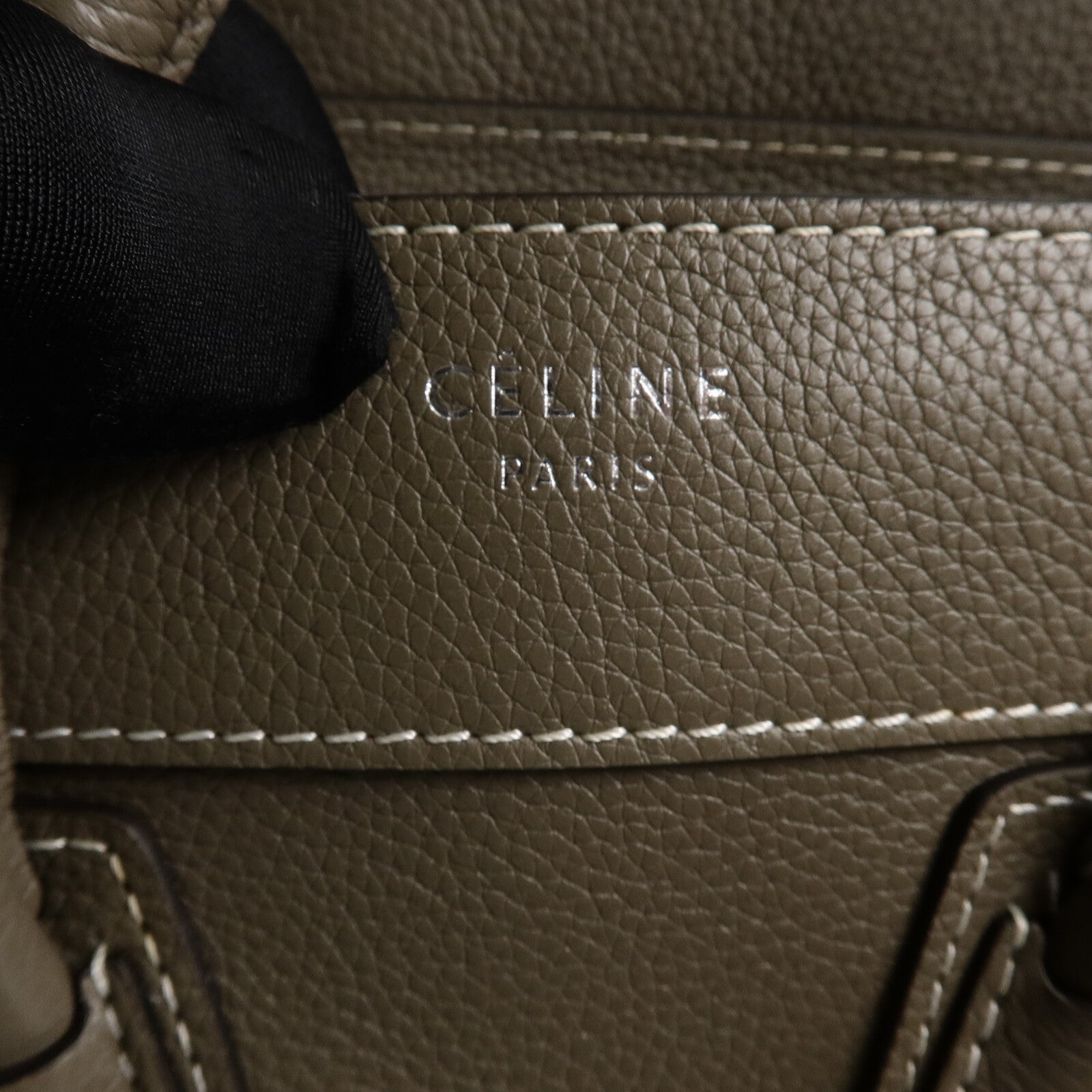 CELINE 牛皮皮革Micro Luggage手挽袋