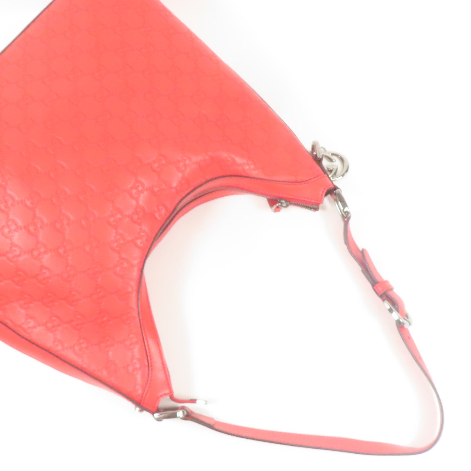 GUCCI 牛皮皮革Shoulder Bag銀扣肩背袋