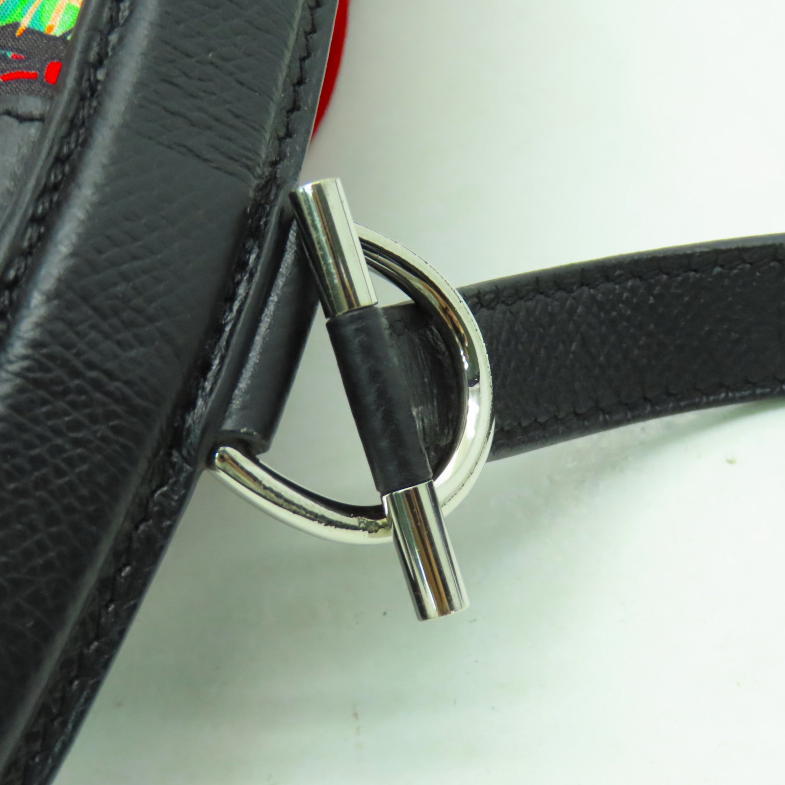 HERMES 【激減優惠】絲質/Epsom皮革Musardine銀扣肩背袋彩色