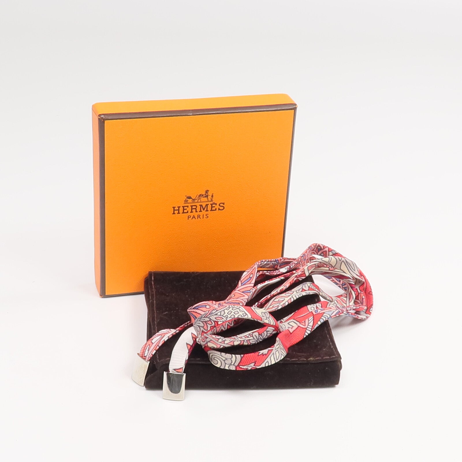 HERMES 【激減優惠】絲質Necklace/Bracelet銀扣項鍊/手帶